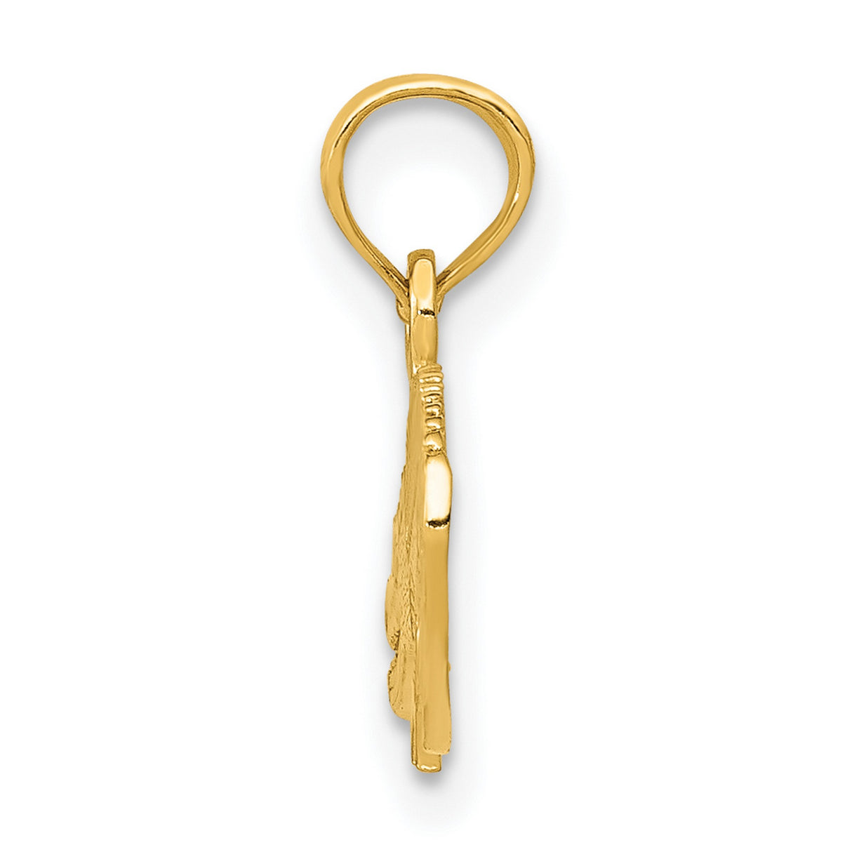 10k Yellow Gold Alligator Pendant, Detailed Crocodile Design, Wildlife Charm for Men and Unisex