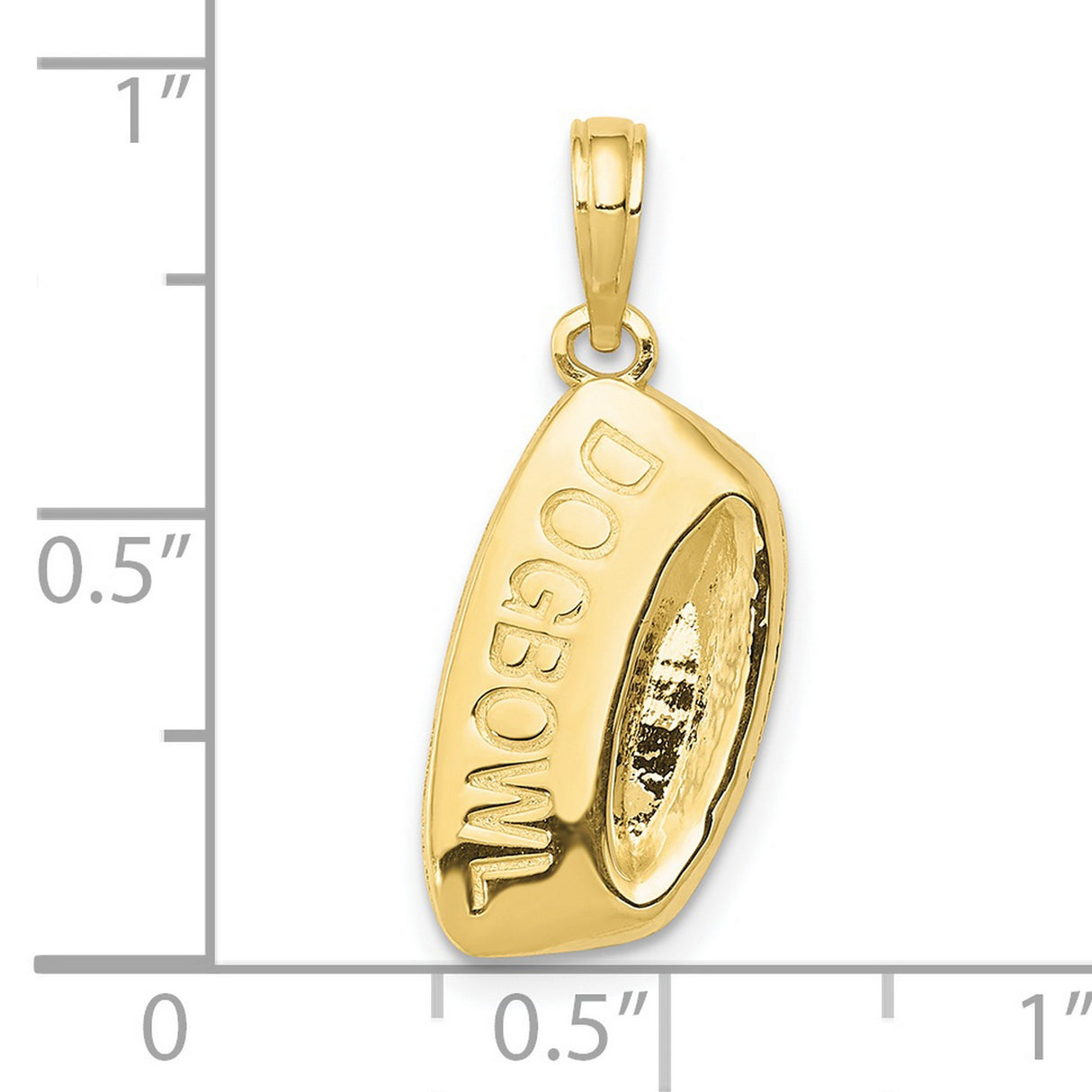 10k Yellow Gold Dog Bowl Pendant Charm, Animal Jewelry, Pet Memorial for Dog Lovers