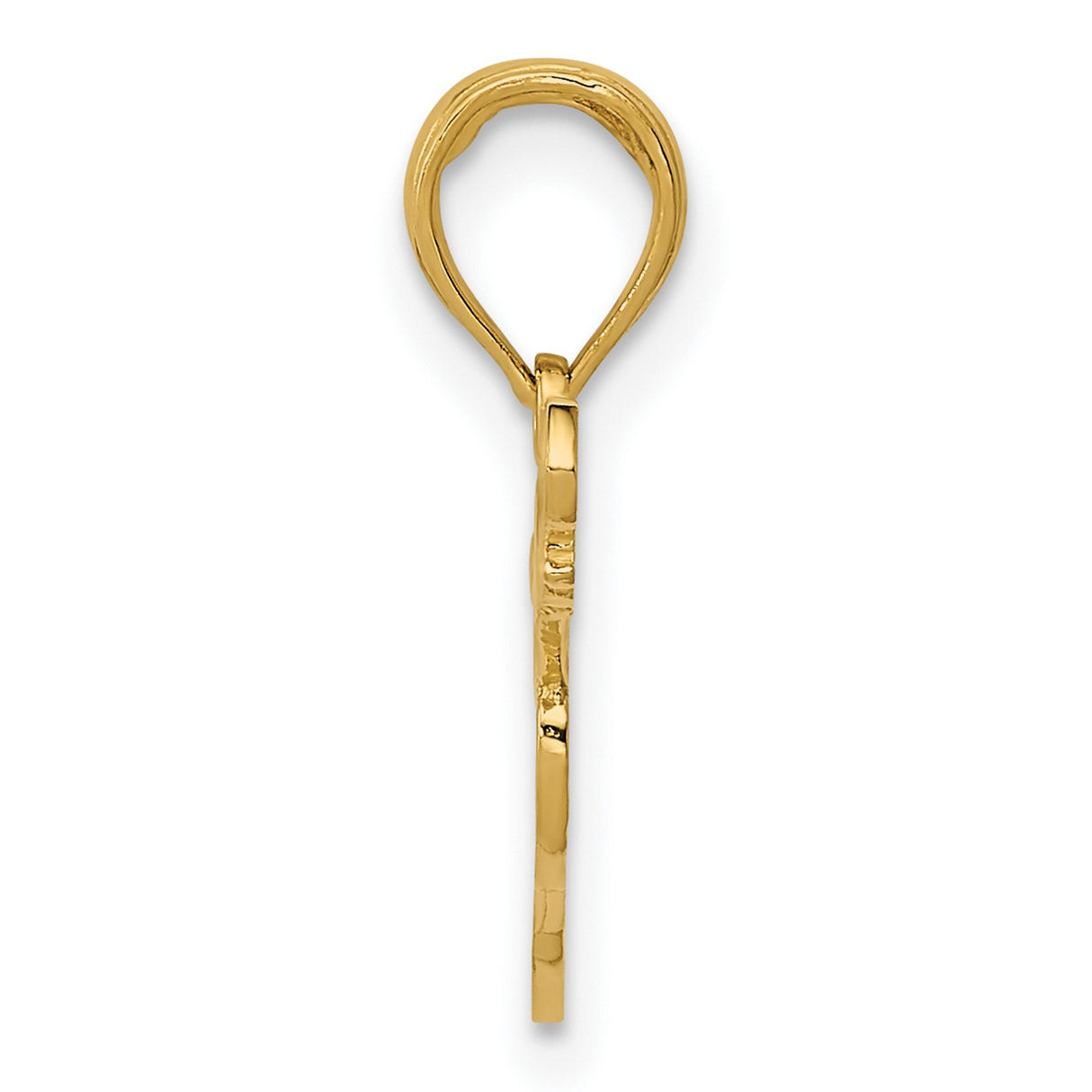 10k Yellow Gold Guitar Pendant, Detailed Acoustic Design, Unisex Musical Jewelry for Artists