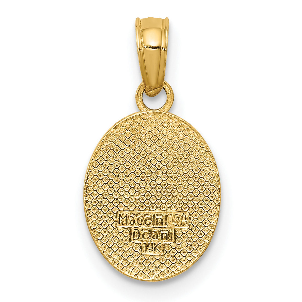 10k Yellow Gold Pendant with Raised Fleur-de-Lis Design, Classic French Symbol Charm