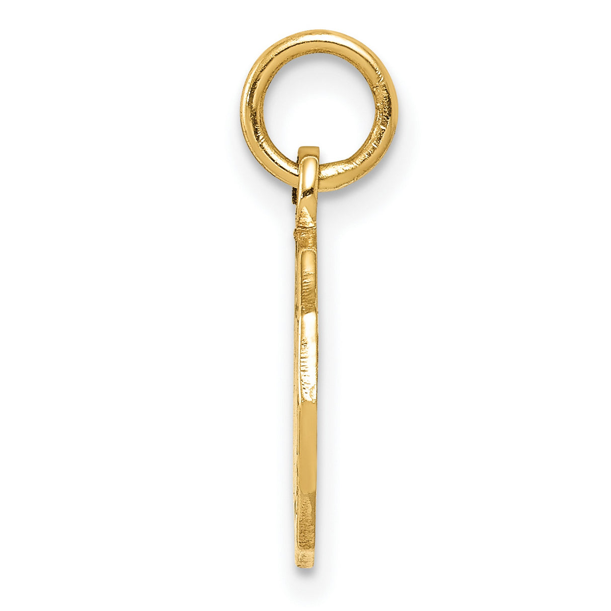 10k Yellow Gold Baptism Medal Pendant with Angel, Dove, and Baptismal Font Scene