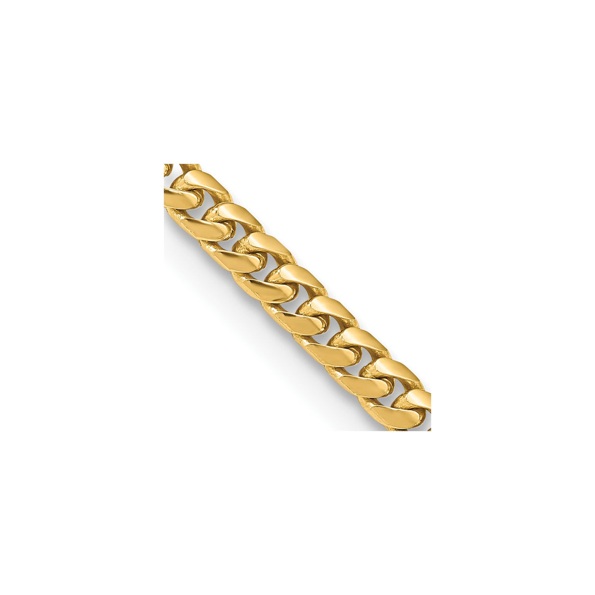 10K Yellow Gold 4.3 mm Polished Chain Necklace, Solid detail view