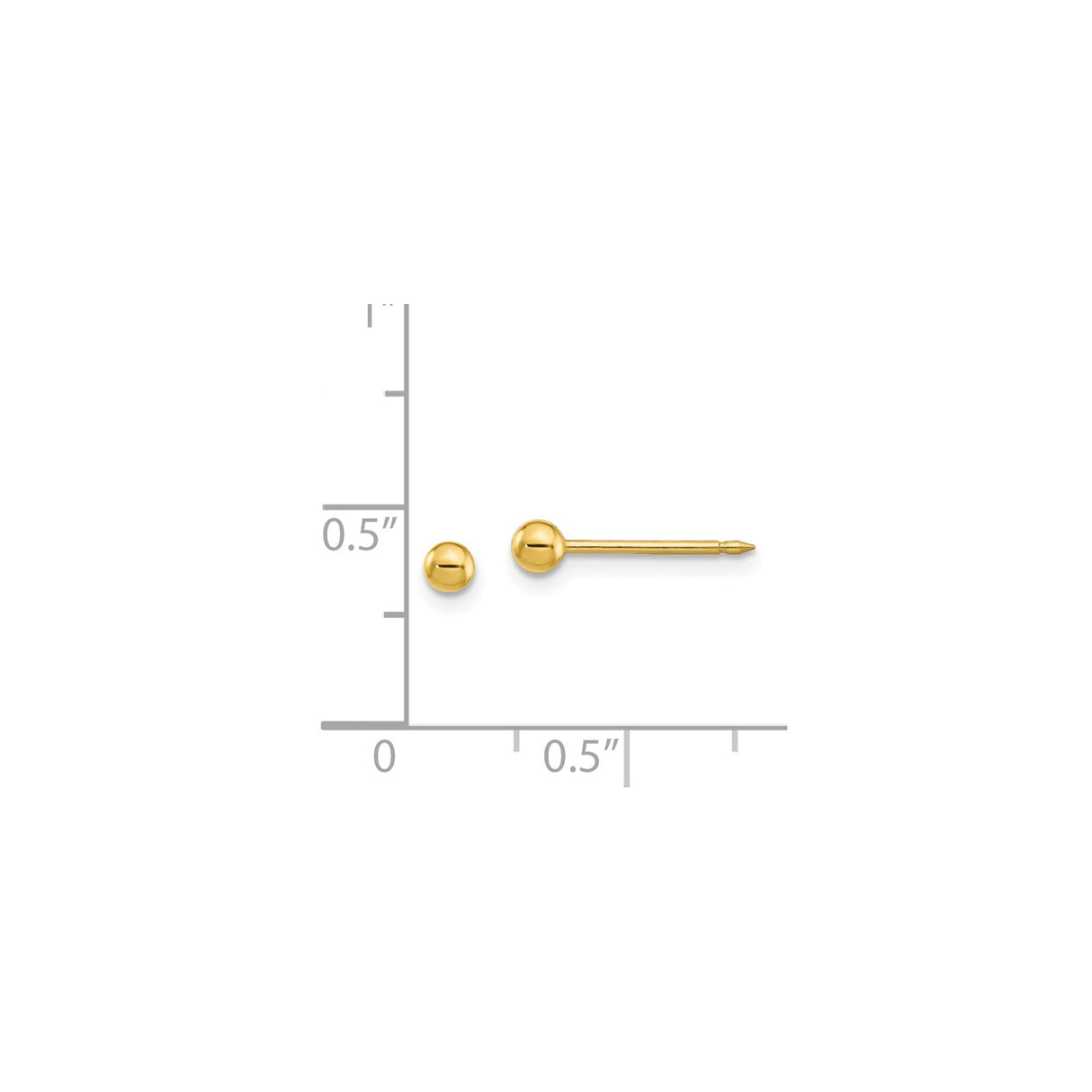 Stainless Steel Ball Stud Earrings, Polished Gold Sphere, Minimalist Unisex Style