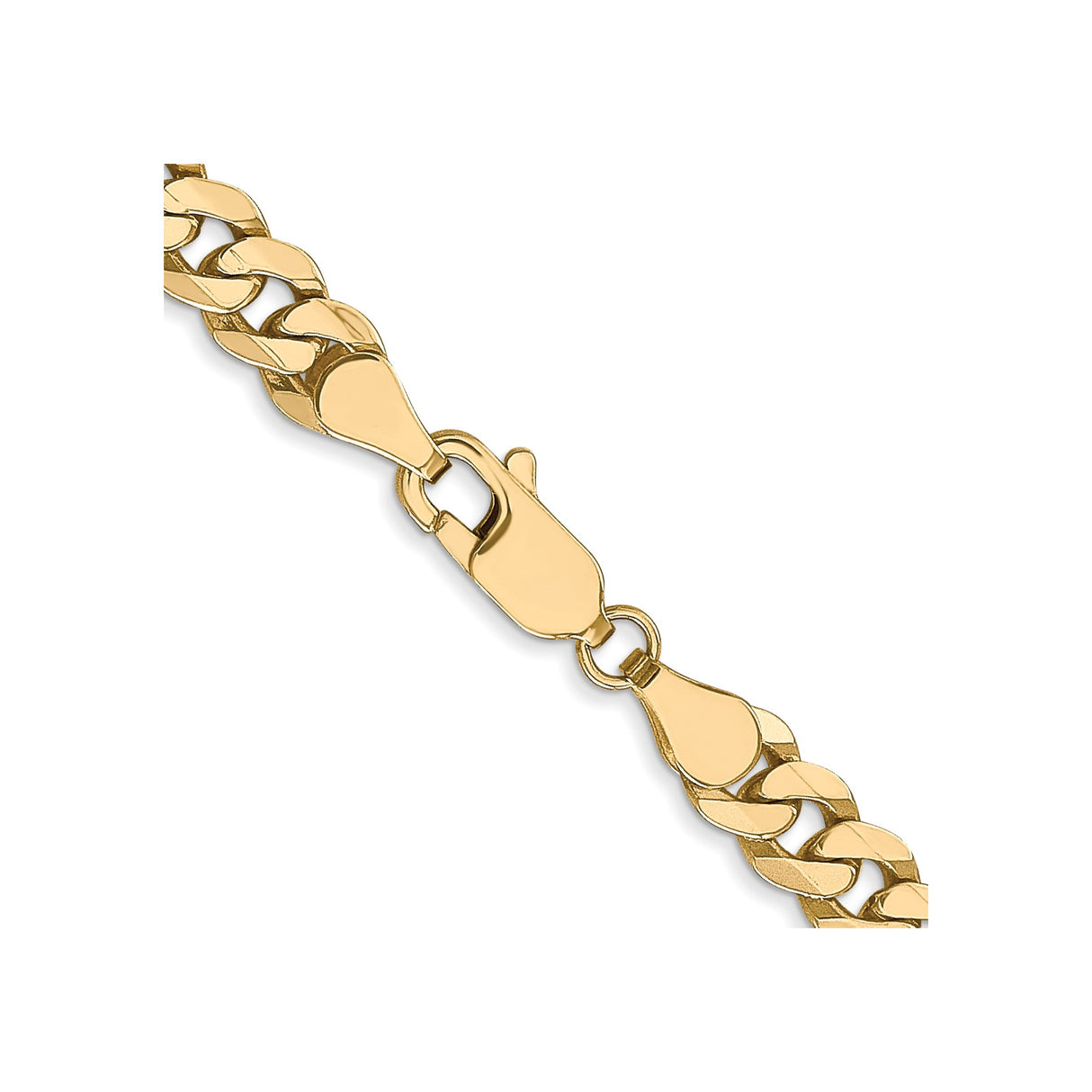 10K Yellow Gold 5.75 mm Curb Chain Necklace, Polished alternate angle