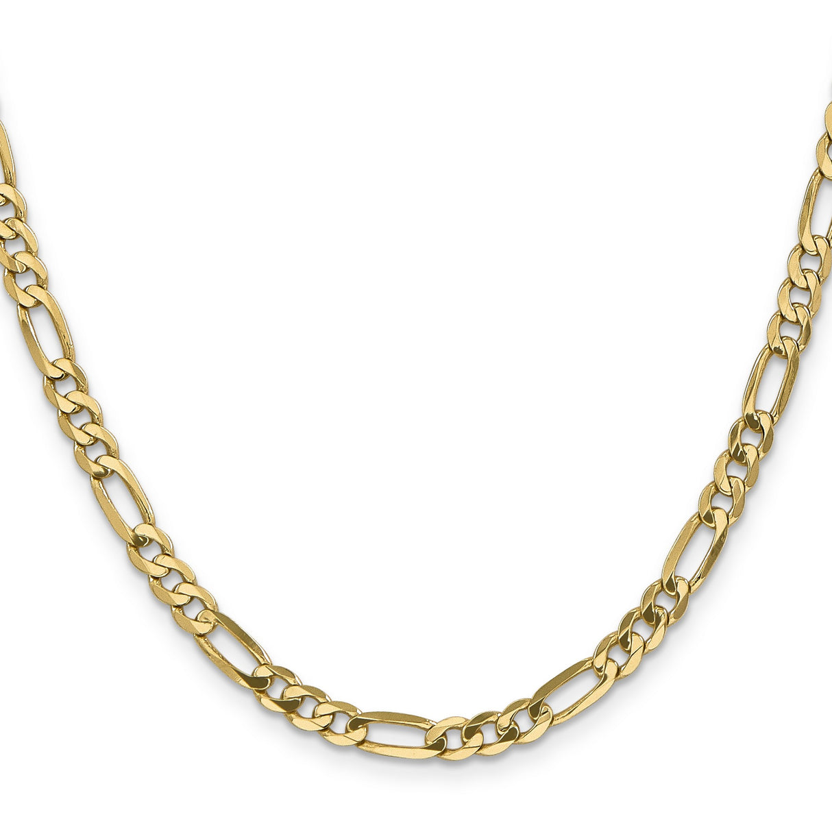 10K Yellow Gold 4.75 mm Figaro Chain Necklace, Polished