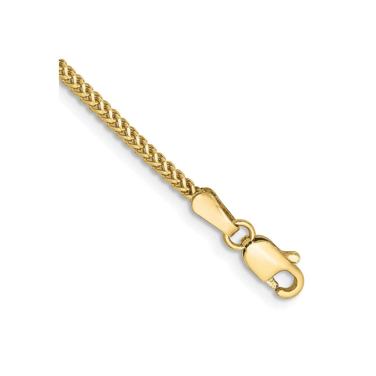 10K Yellow Gold 1.3 mm Franco Chain Bracelet, Polished