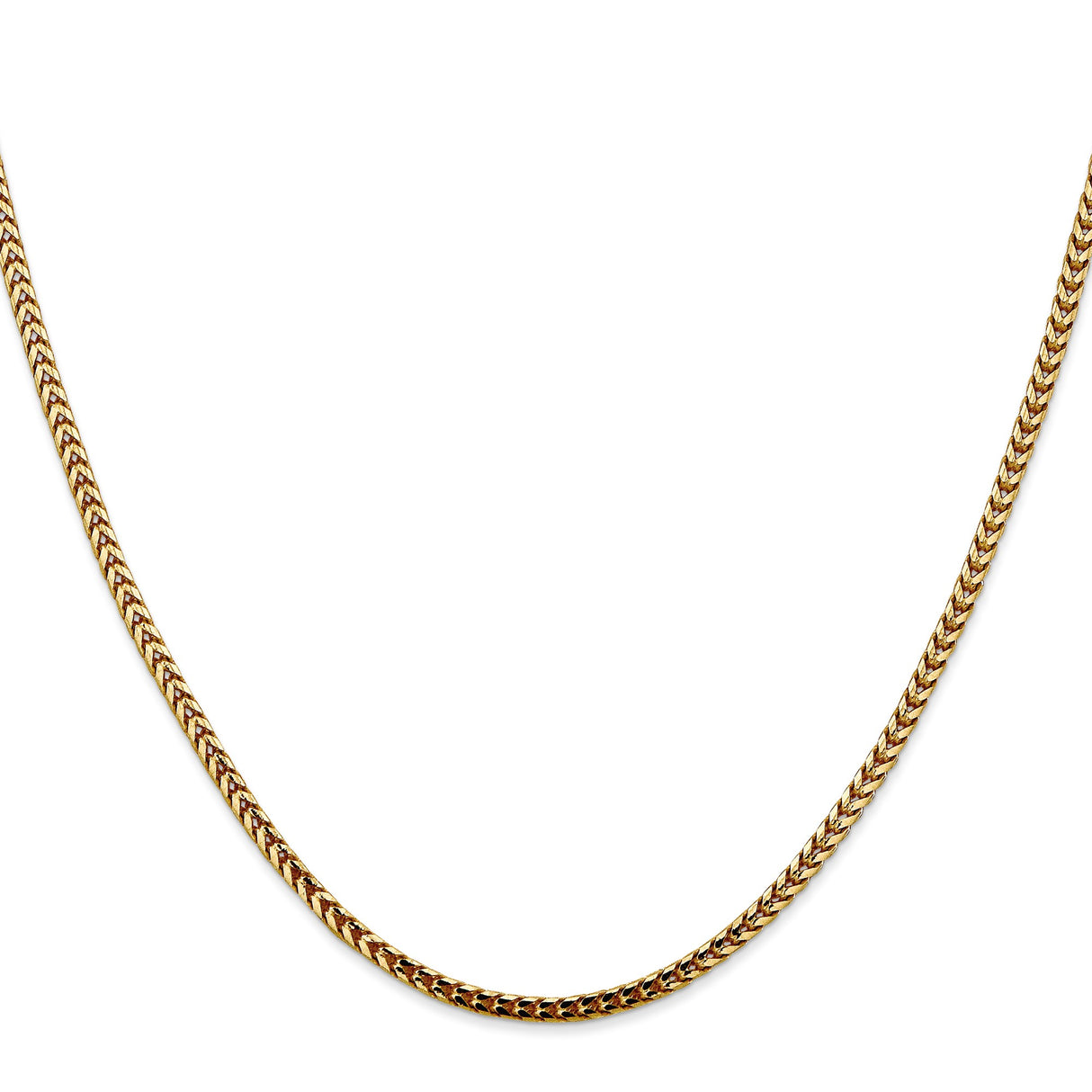 10K Yellow Gold 2.5 mm Franco Chain Necklace, Polished