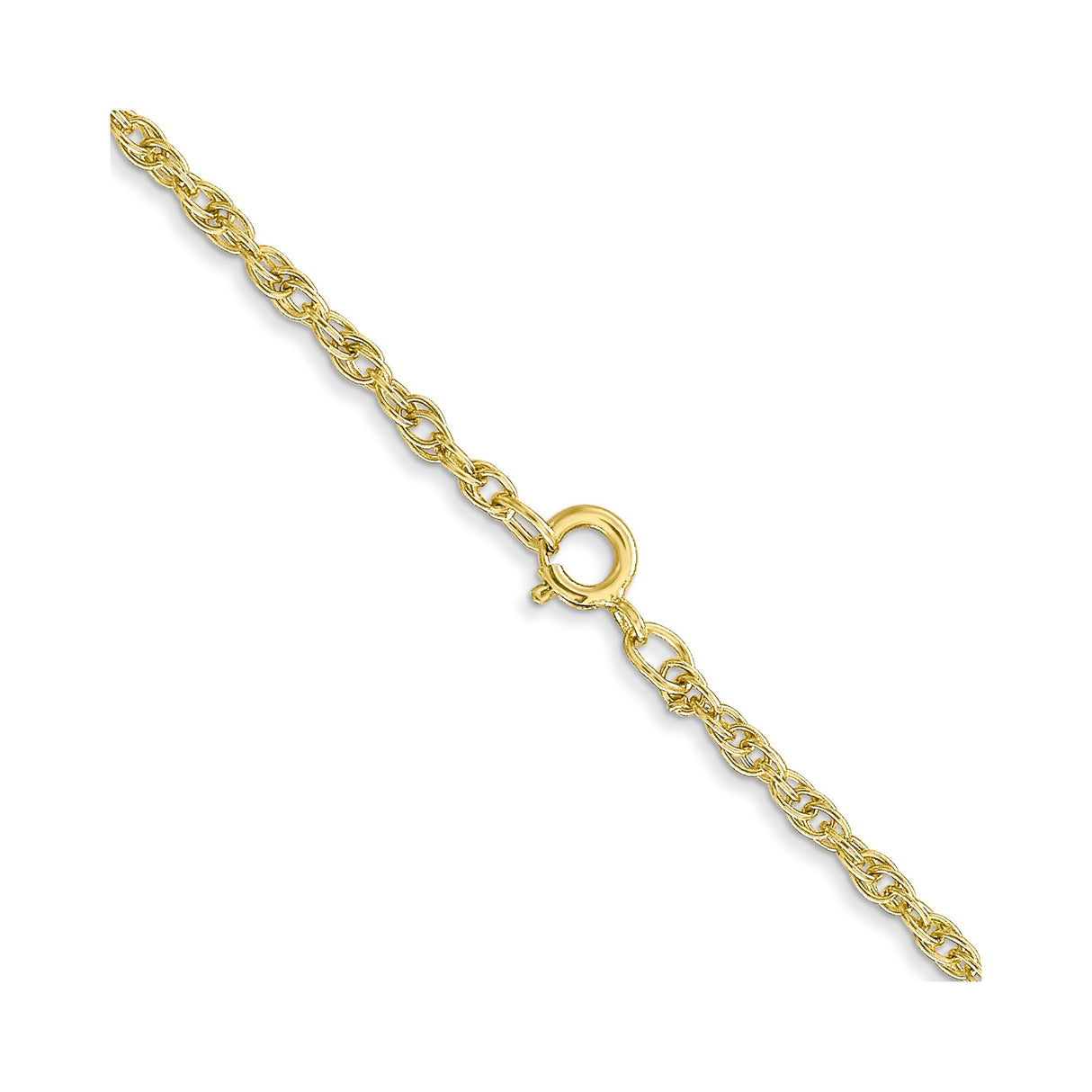 10K Yellow Gold 1.55 mm Polished Chain Necklace, Solid alternate angle