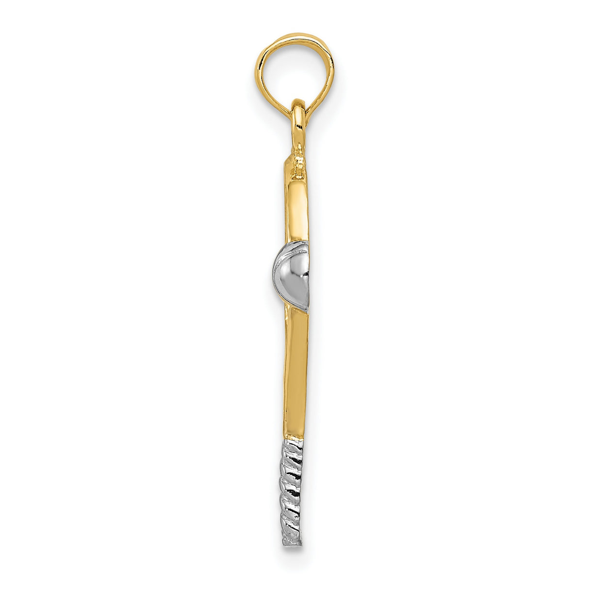 10k Multi-Tone Gold Tennis Racket Pendant with Ball Detail, Sports Charm for Athletes and Fans