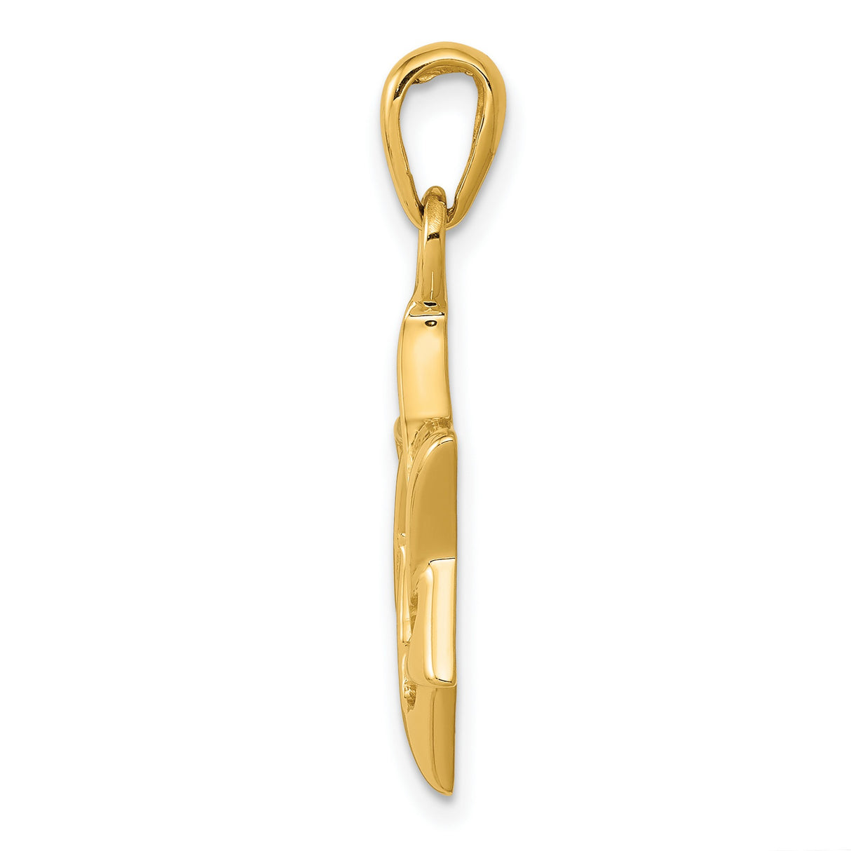 10k Yellow Gold Star of David Pendant with Polished Openwork Design, Jewish Faith Charm