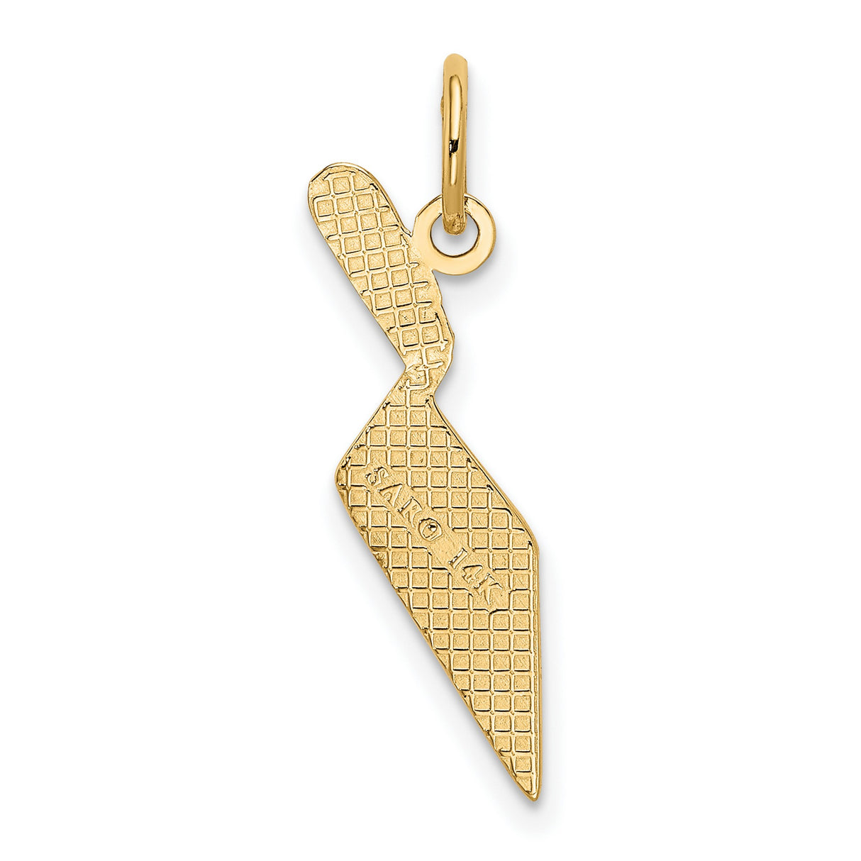 10k Yellow Gold Trowel Pendant, Masonic Symbol Charm, Freemason Craftsmanship Jewelry