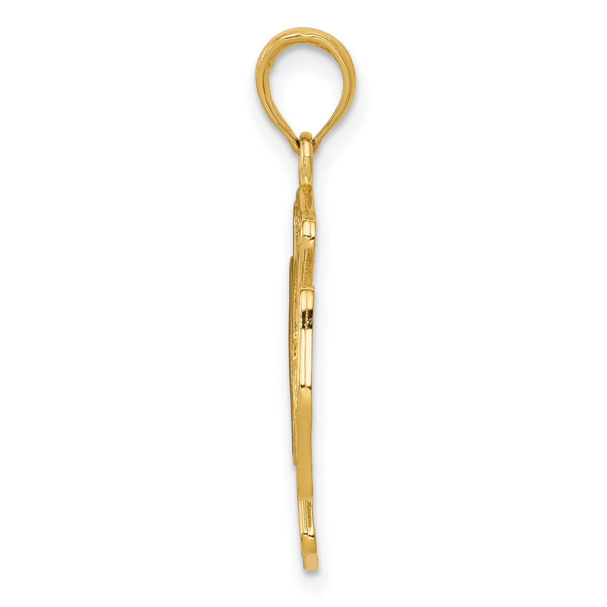 10k Yellow Gold Firefighter Pendant with St. Florian and Maltese Cross Symbols