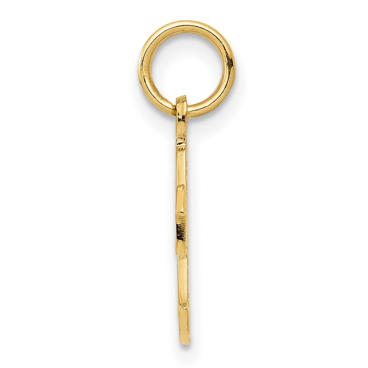 10k Yellow Gold Ghost Pendant Charm, Textured Halloween Jewelry for Women or Unisex Wear