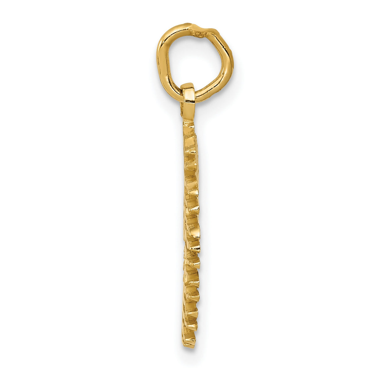 10k Yellow Gold Sun Face Pendant with Radiant Design, Boho Celestial Style