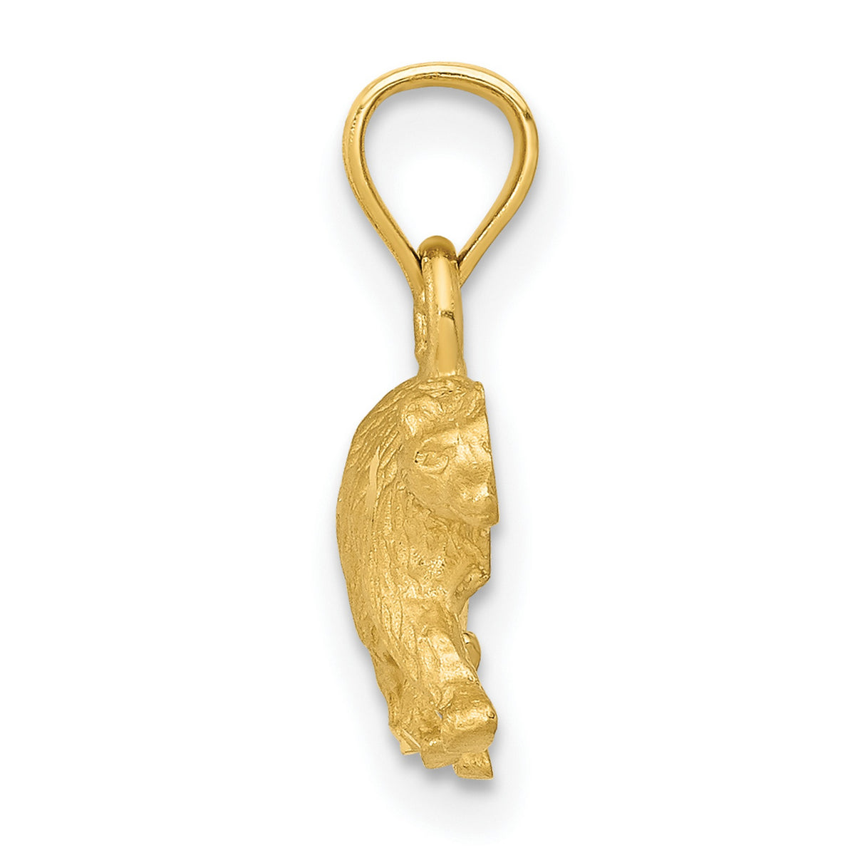 10k Yellow Gold Bear Pendant, Walking Animal Charm, Wildlife Spirit Totem for Men and Women