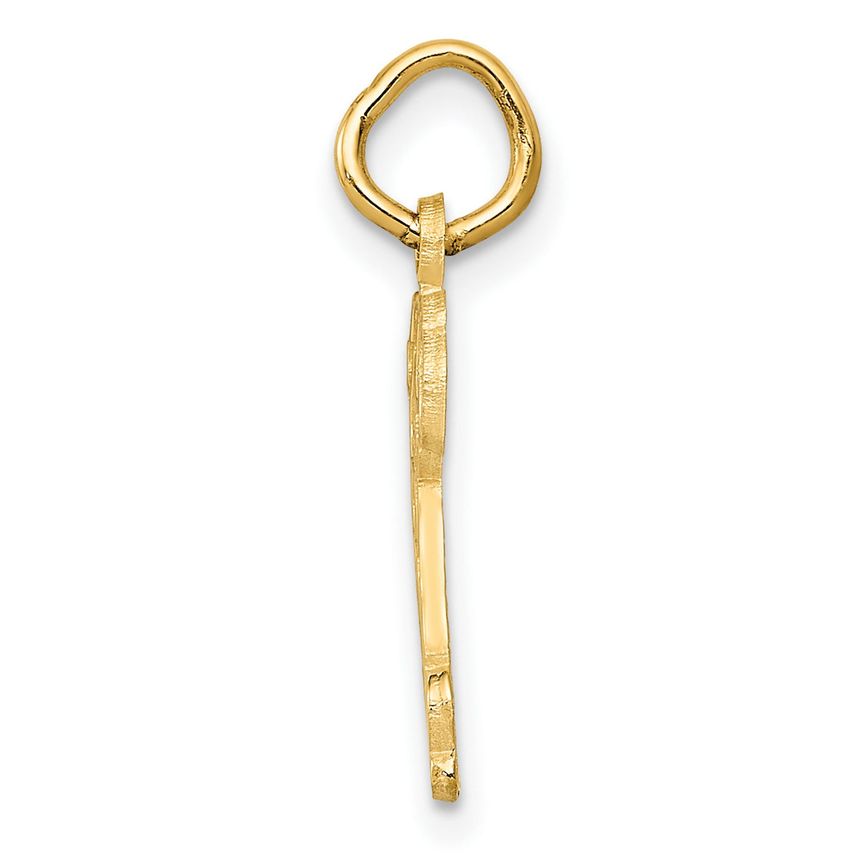 10k Yellow Gold Dog Pendant with Sitting Puppy and Bowtie, Whimsical Animal Charm