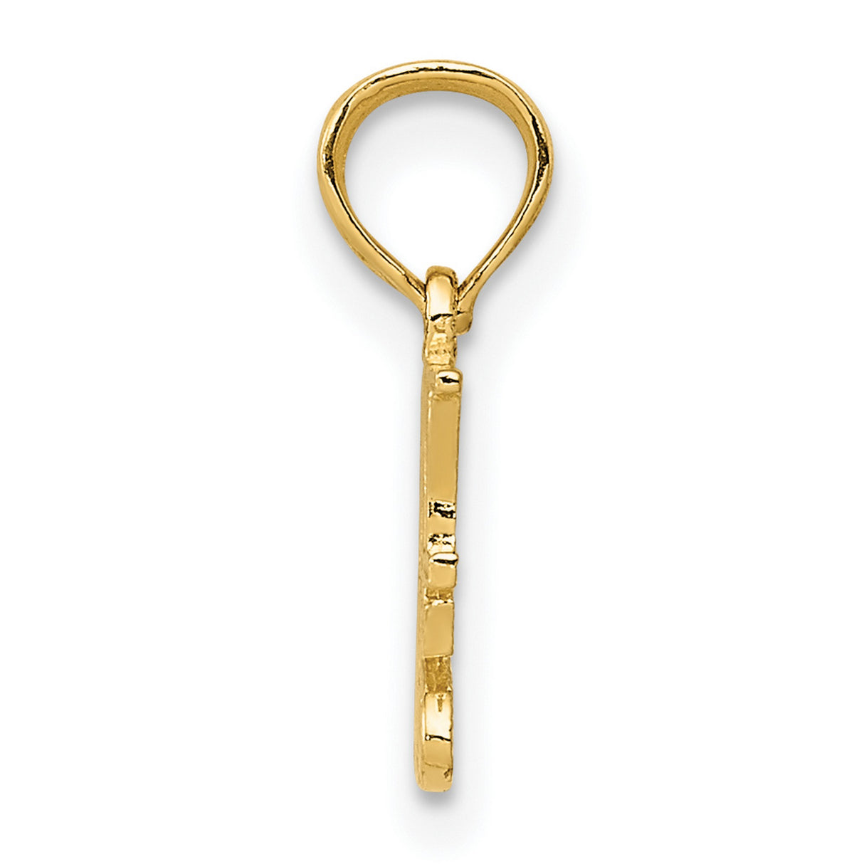 10k Yellow Gold Pendant, I Love My Dogs Phrase, Dog Lover Charm for Women or Unisex