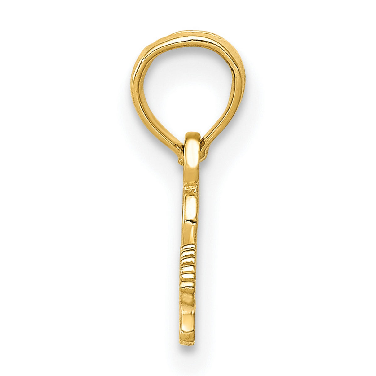 10k Yellow Gold Electric Guitar Pendant, Detailed Rock Music Charm for Men or Unisex