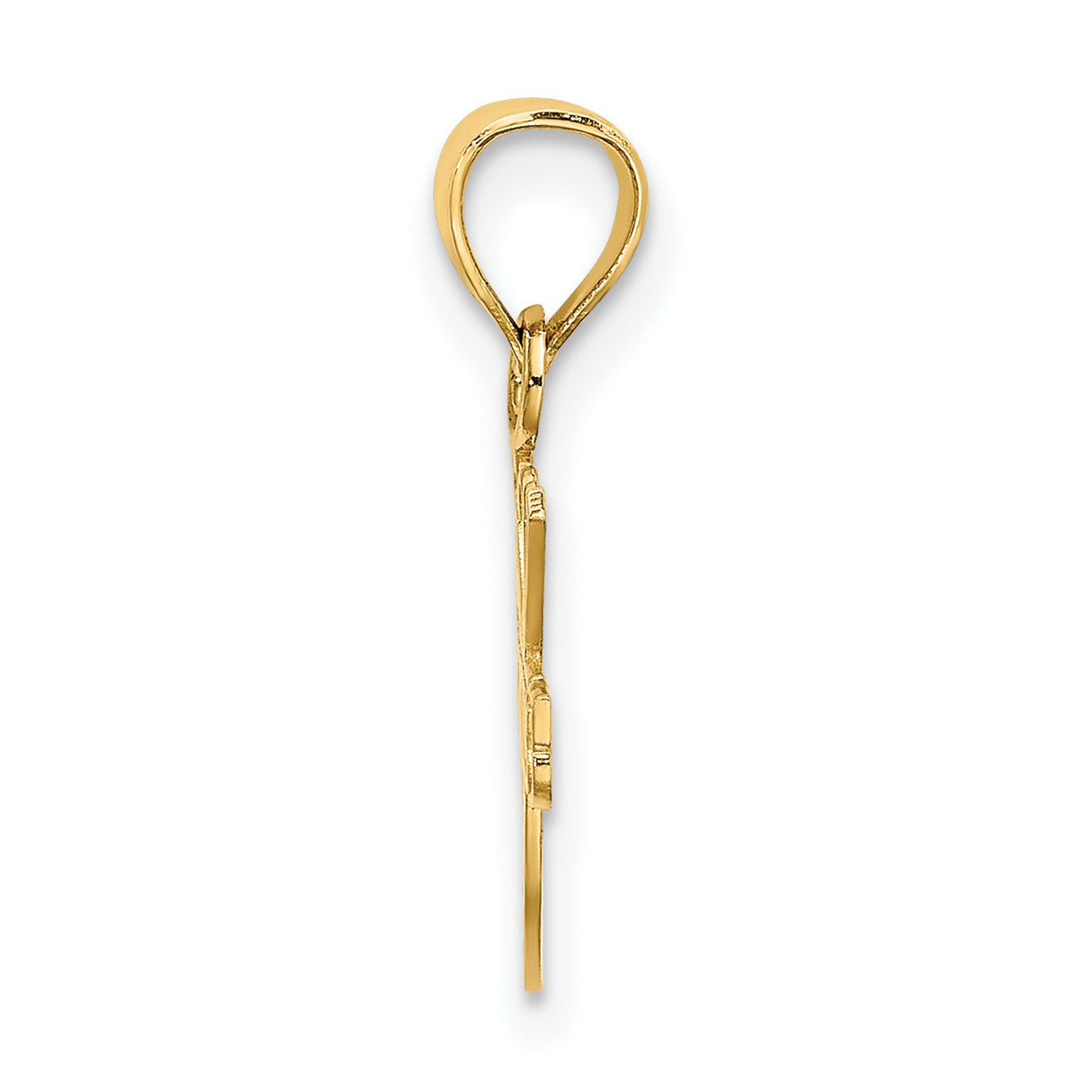 10k Yellow Gold Tennis Pendant with Heart, Racket, and Ball Design