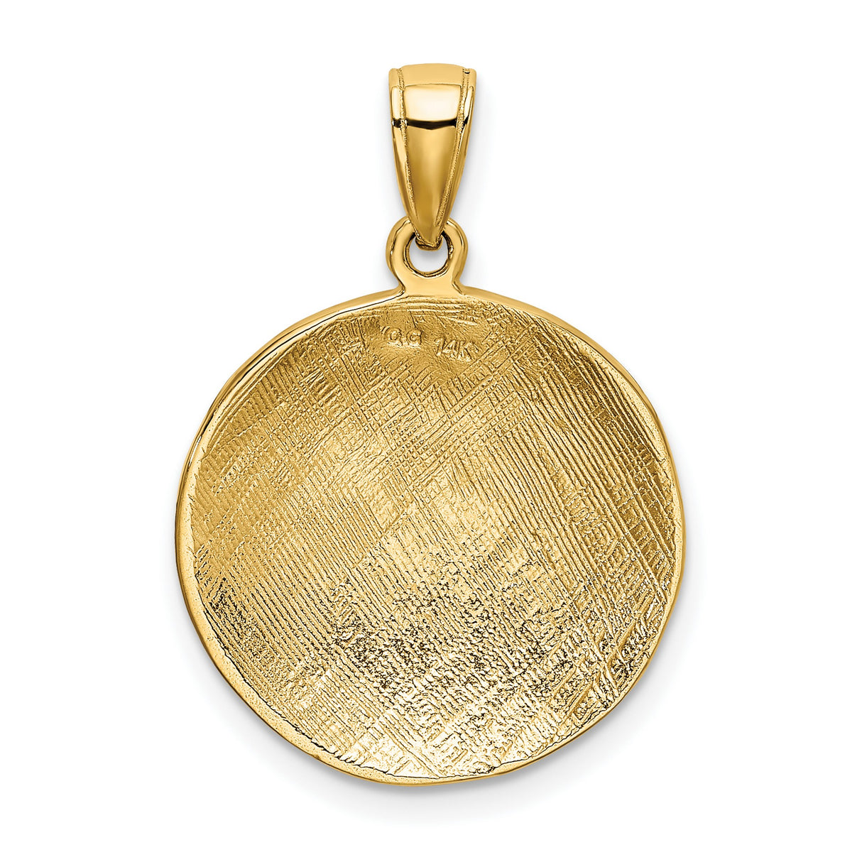 10k Yellow Gold Soccer Ball Pendant with High Polish and Textured Detailing