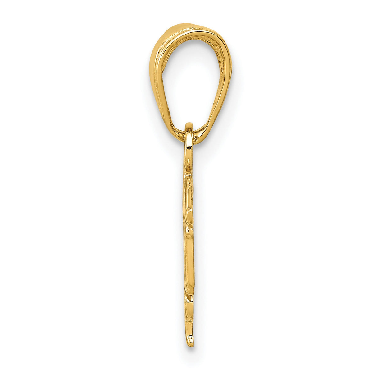 10k Yellow Gold LPN Pendant with Caduceus Symbol, Medical Jewelry for Nurses