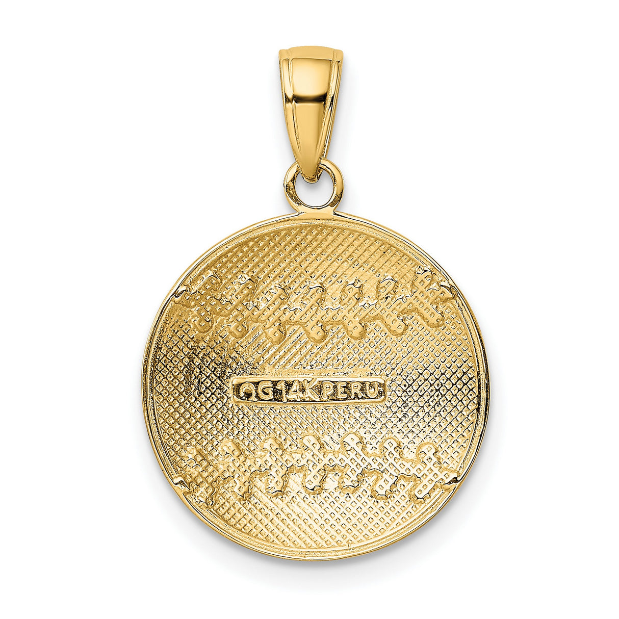 10k Yellow Gold Baseball Pendant with Embossed Stitching, Sports Charm for Men and Unisex