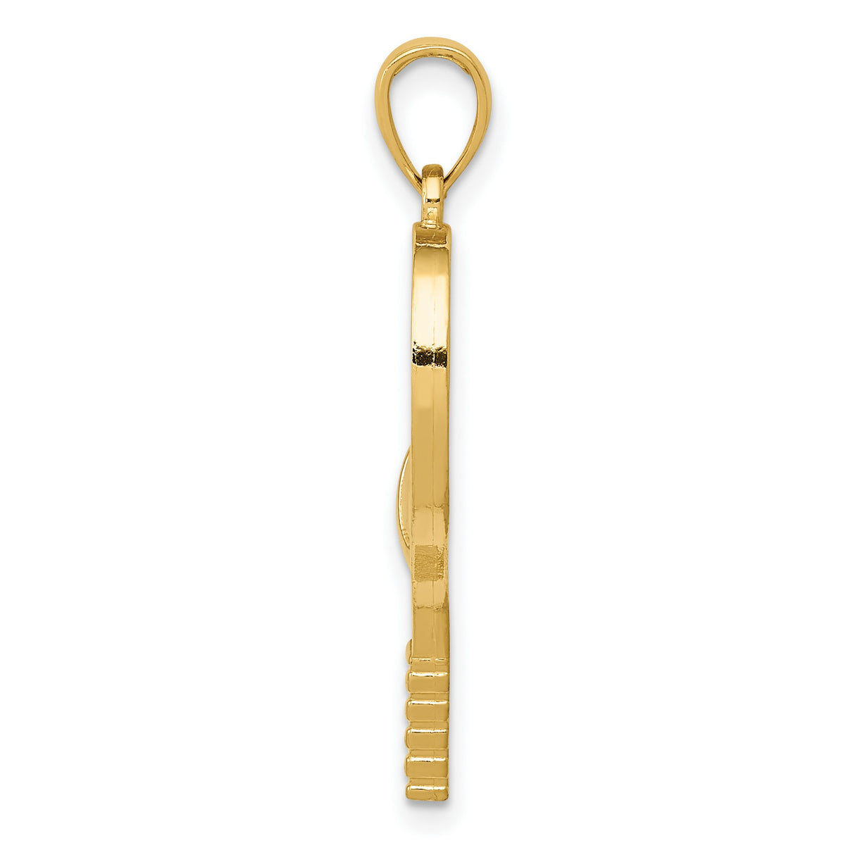 10k Yellow Gold Tennis Racket Pendant with Ball Detail, Sports Charm for Athletes and Fans