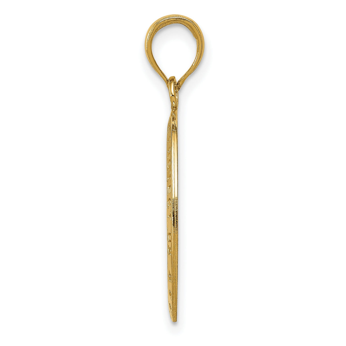 10k Yellow Gold Saint Christopher Medal Pendant, Travel Safety Religious Charm