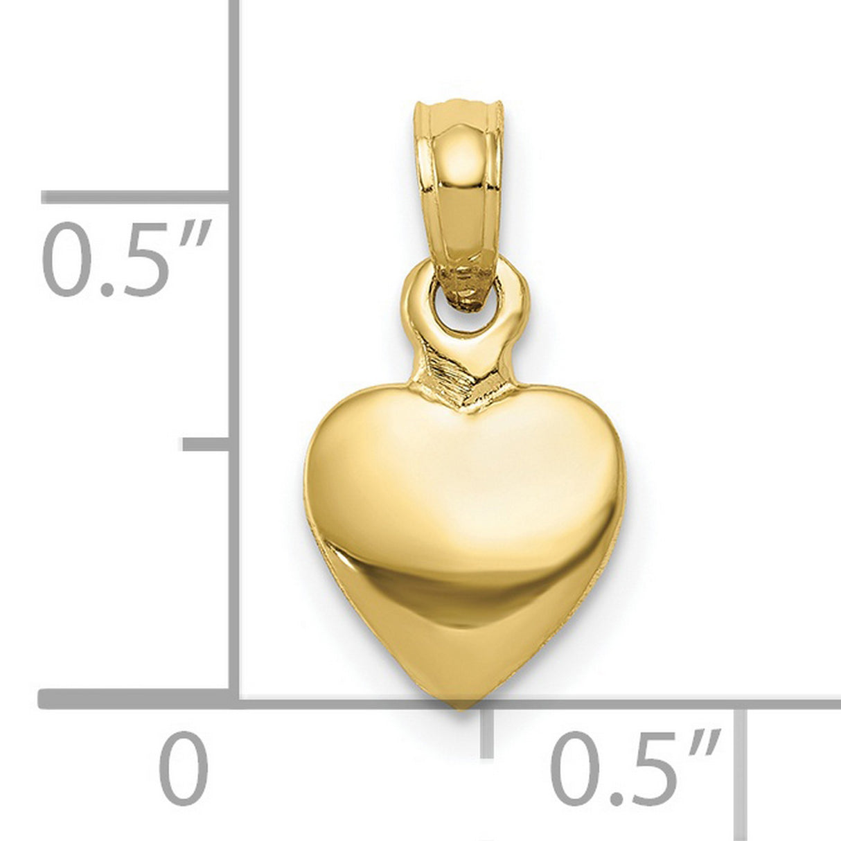 10k Yellow Gold Heart Locket Pendant with Polished Finish, Classic Sentimental Design for Women