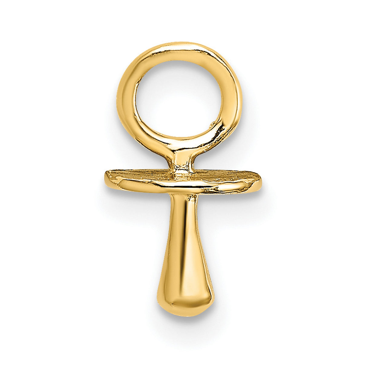 10k Yellow Gold Ankh Cross Pendant, Polished Egyptian Symbol of Eternal Life
