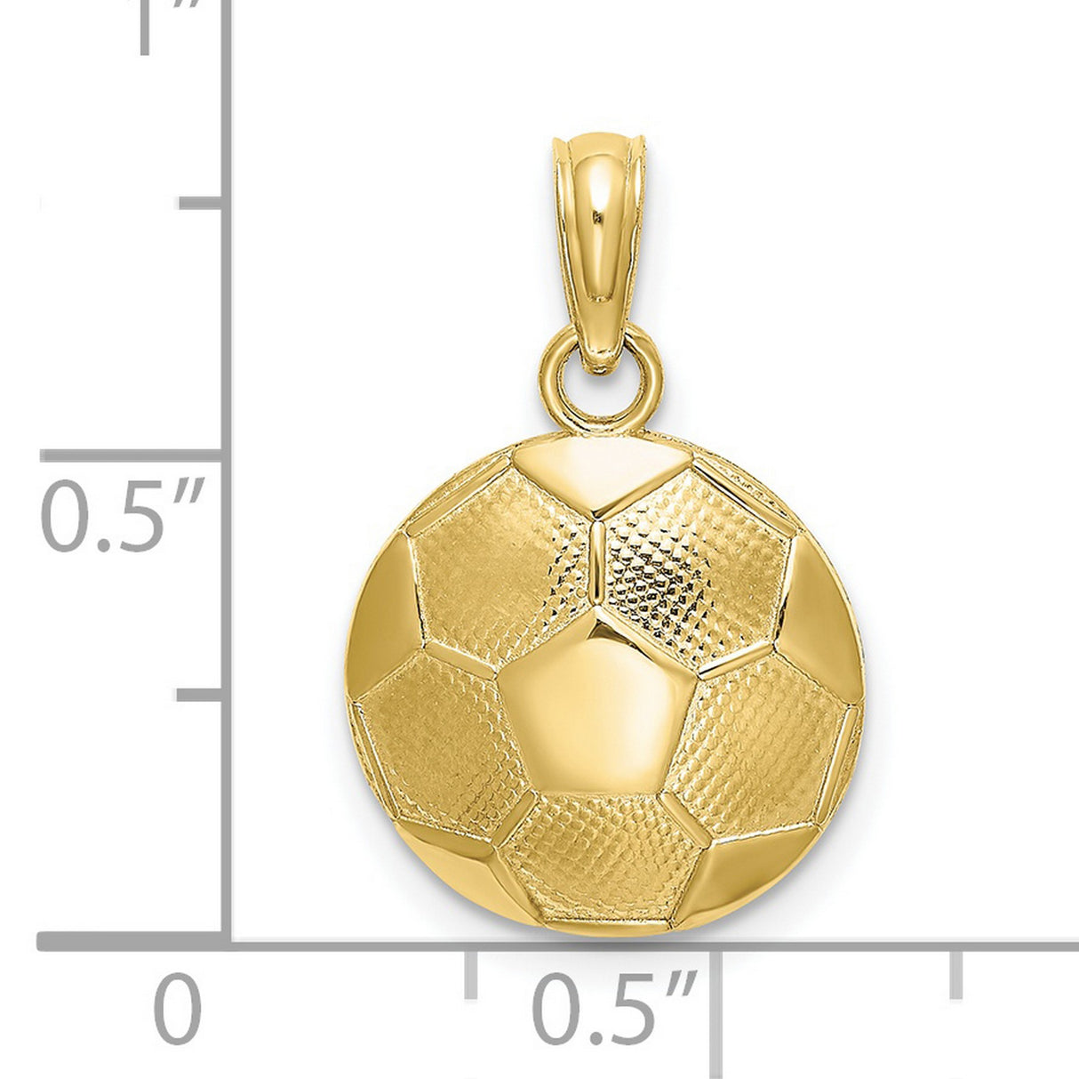 10k Yellow Gold Soccer Ball Pendant with Detailed Design, Unisex Sports Jewelry for Players and Fans