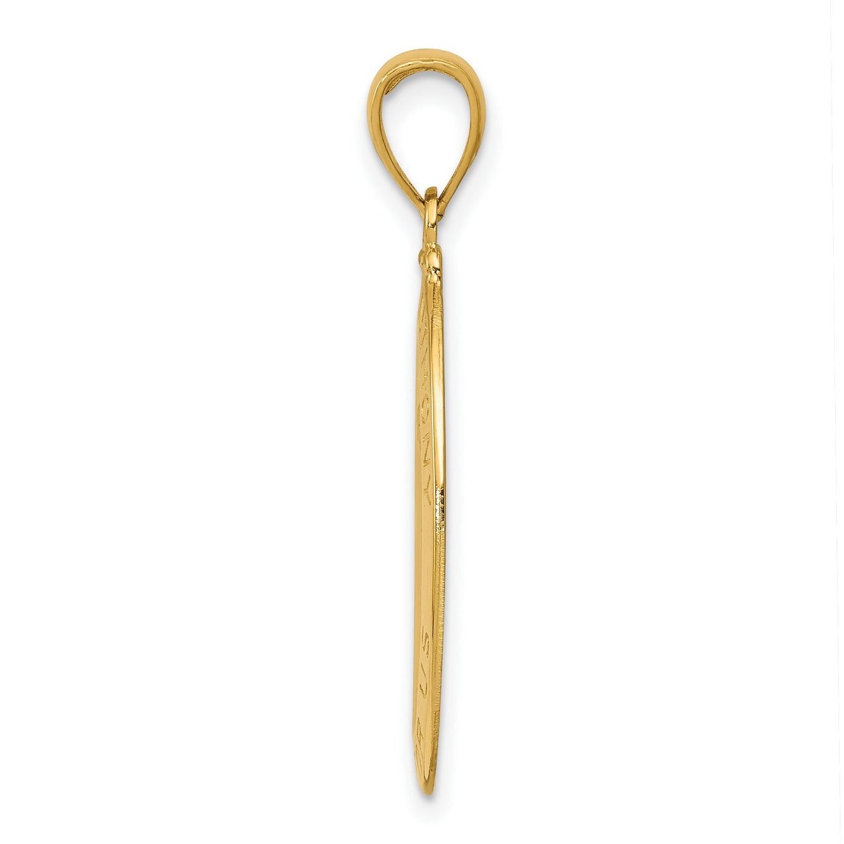 10k Yellow Gold Saint Anthony Medal Pendant, Oval Catholic Religious Charm for Women