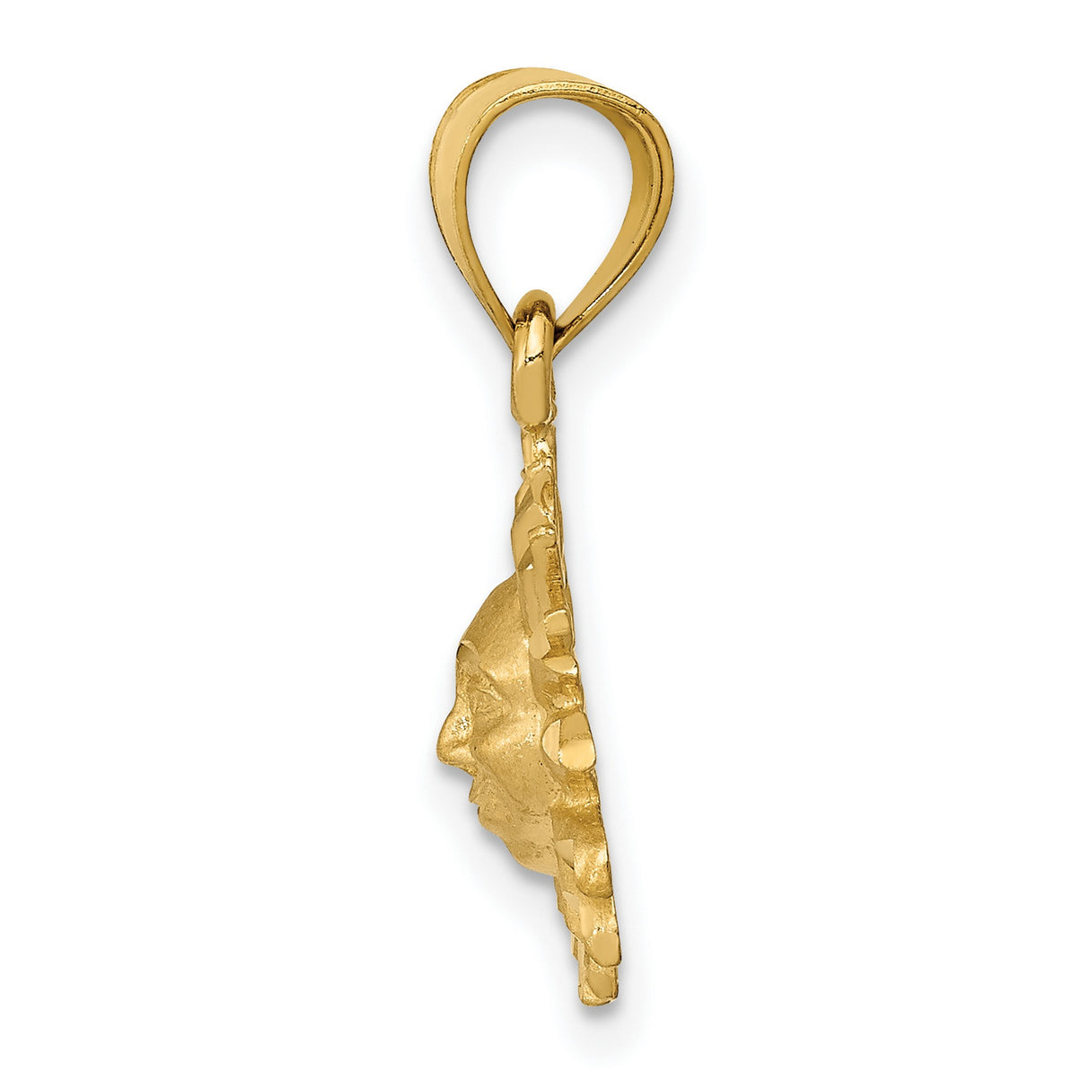 10k Yellow Gold Sun Face Pendant with Radiant Sunburst Design, Celestial Boho Jewelry for Women