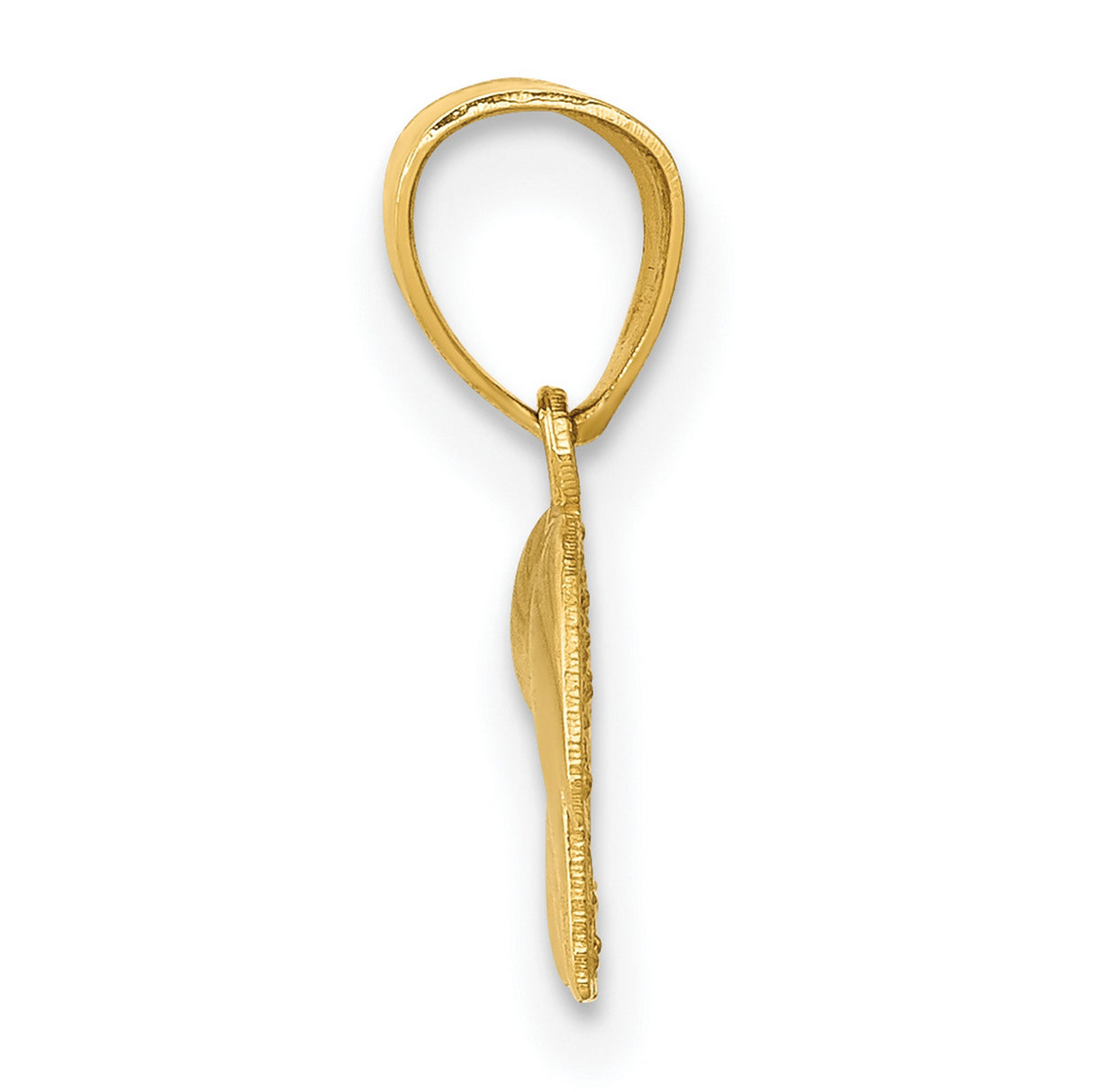 10k Yellow Gold Elephant Pendant with Raised Trunk, Spiritual Animal Charm for Women