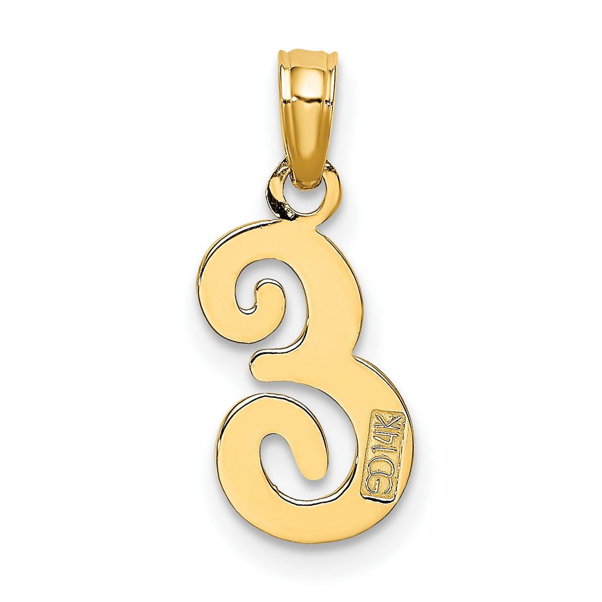 10k Yellow Gold Script Letter E Pendant, Lowercase Initial Charm for Women