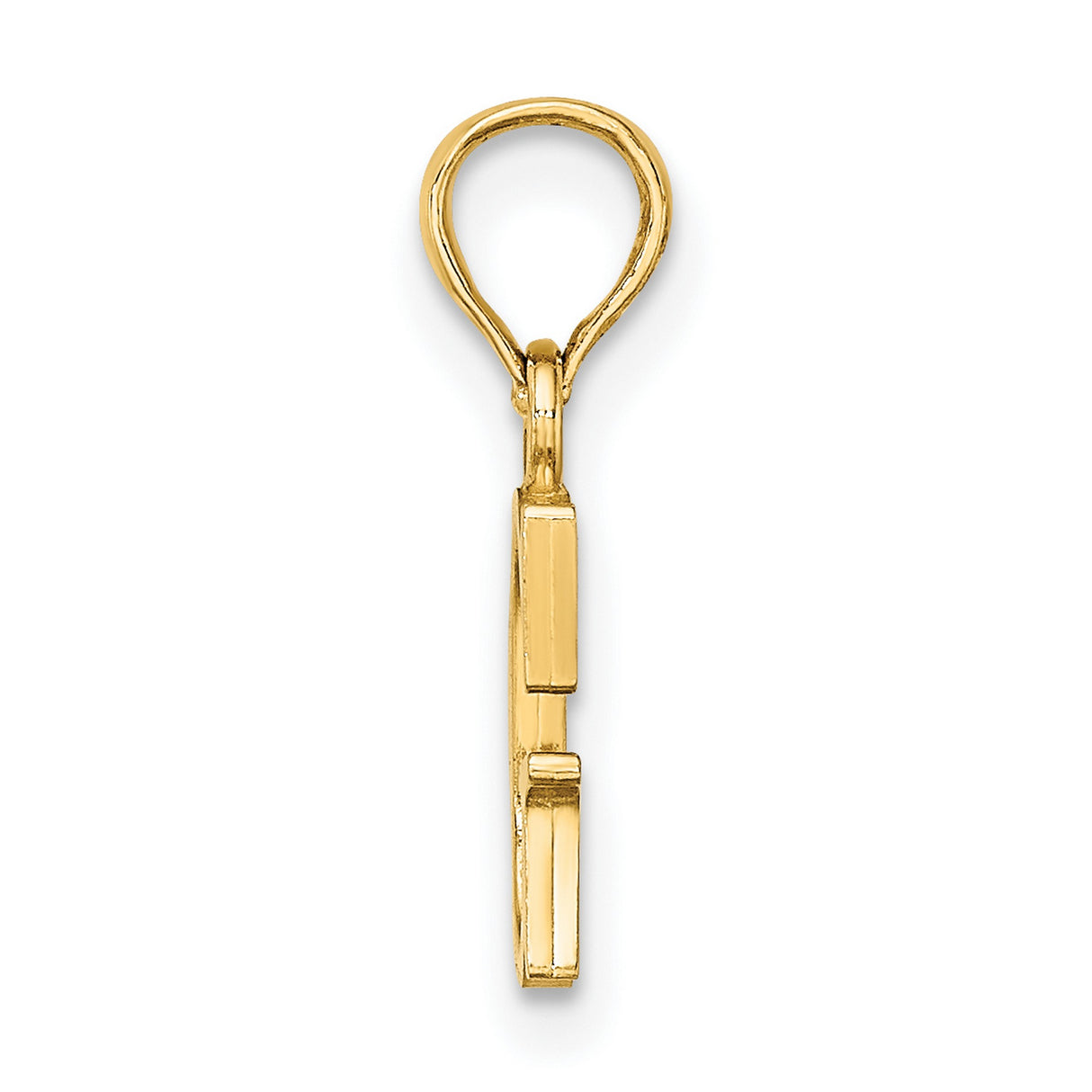 10k Yellow Gold G Initial Pendant, Classic Serif Alphabet Letter Charm for Women or Unisex Wear