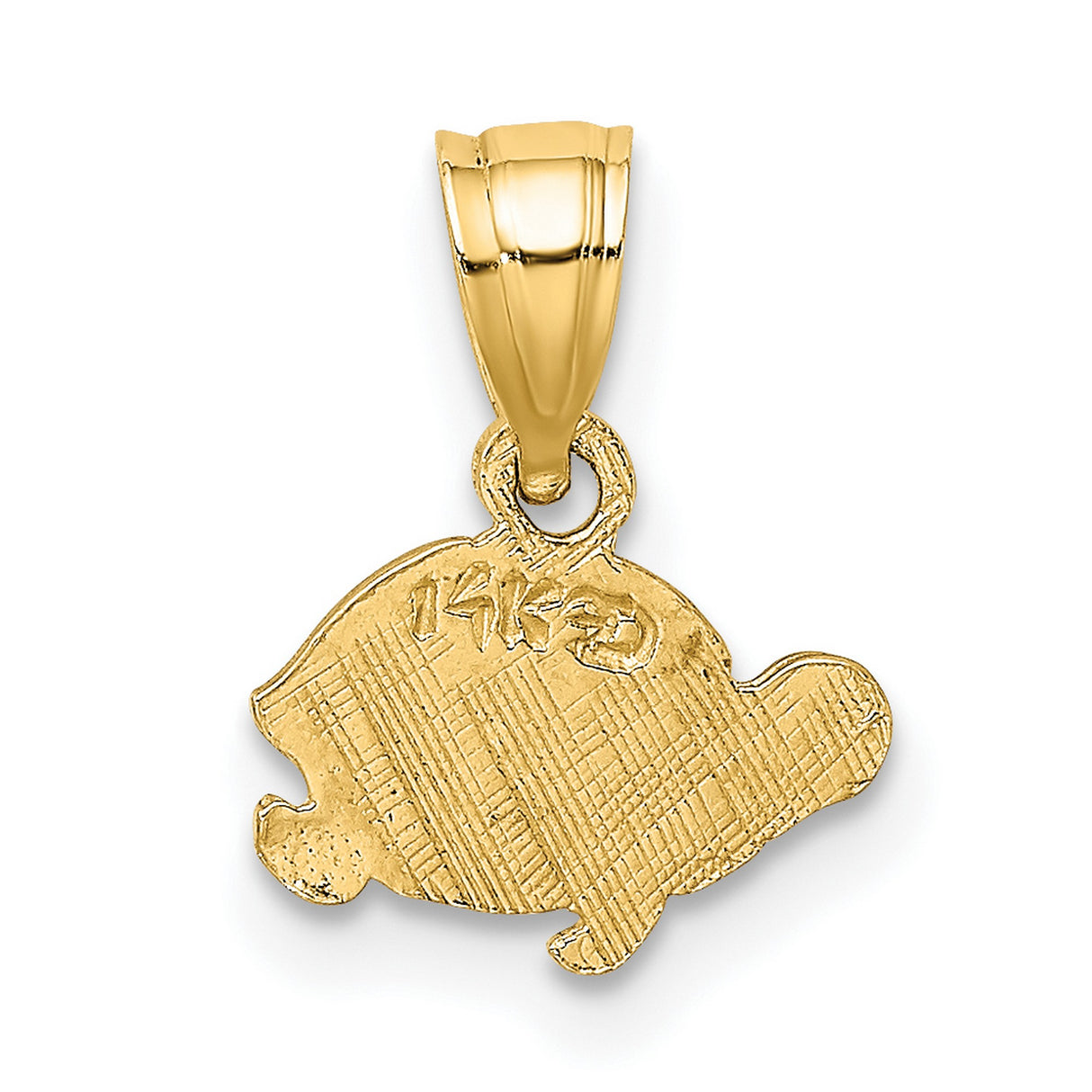 10k Yellow Gold Turtle Pendant, Nature-Inspired Symbol of Longevity and Protection