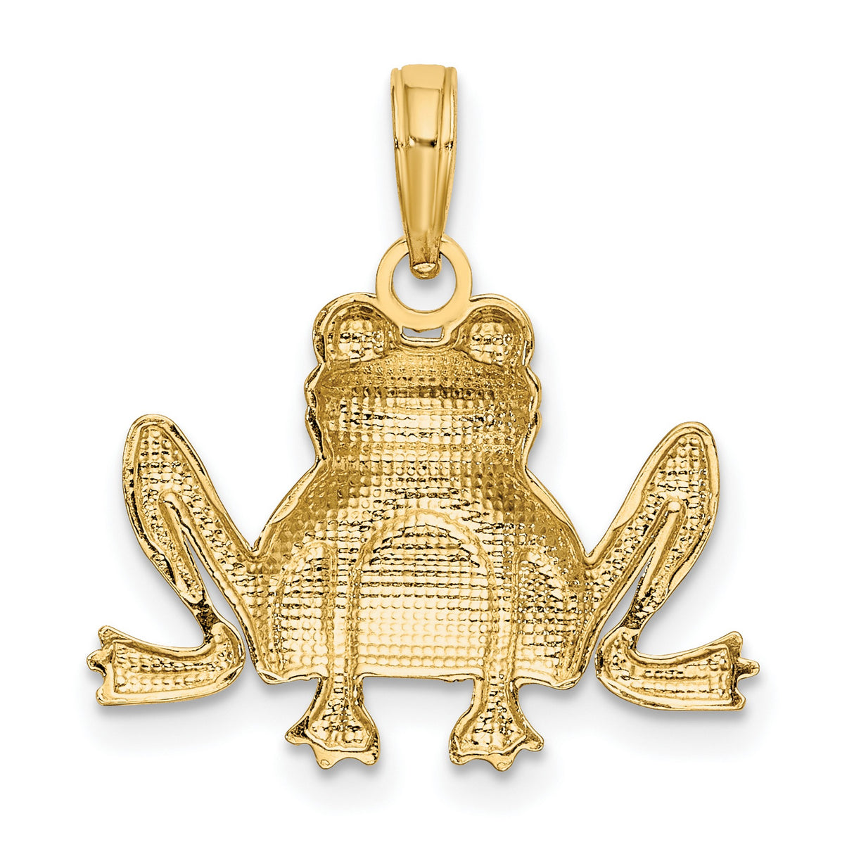 10k Yellow Gold Frog Pendant, Nature-Inspired Animal Charm Symbolizing Transformation and Luck