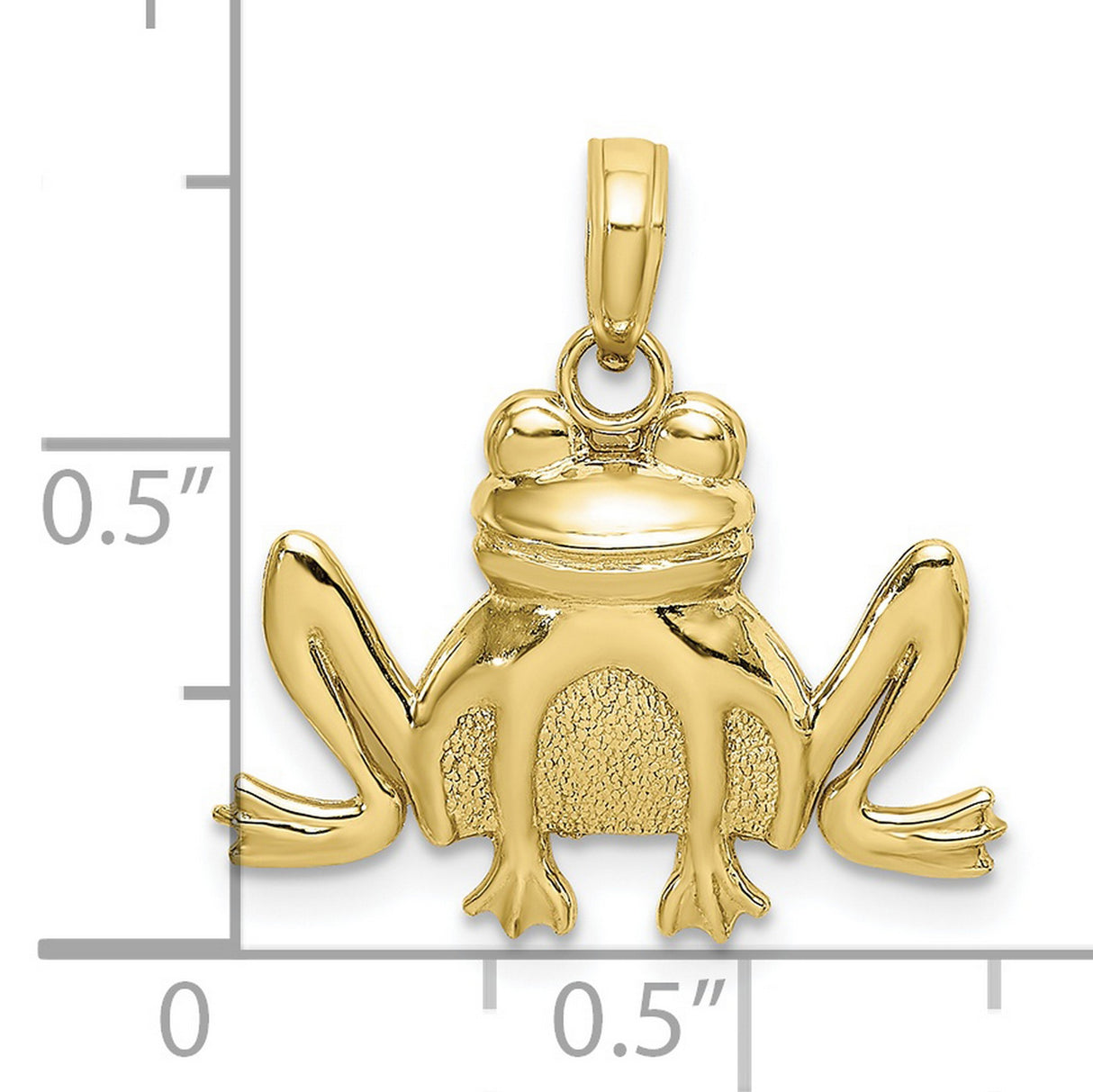 10k Yellow Gold Frog Pendant, Nature-Inspired Animal Charm Symbolizing Transformation and Luck