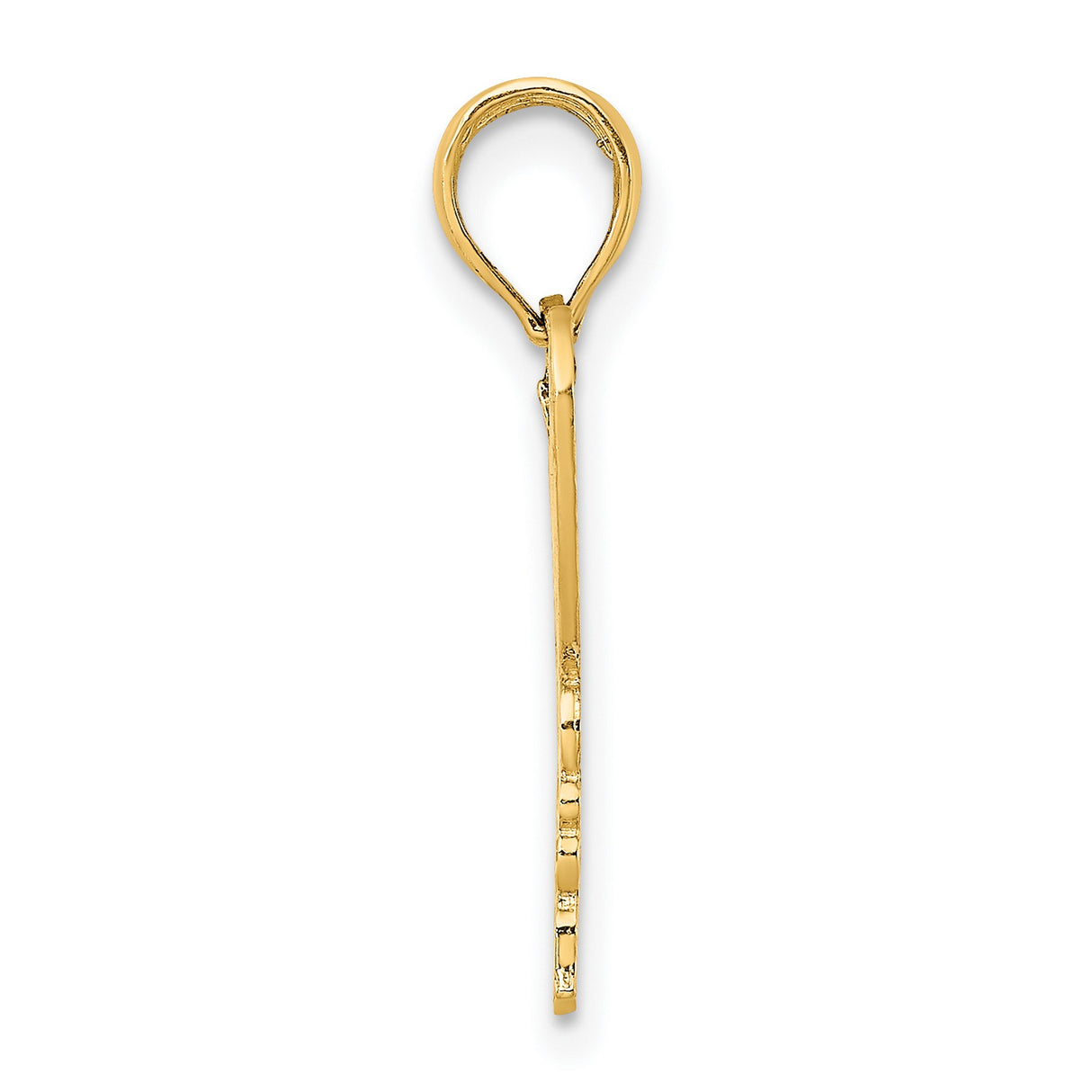 10k Yellow Gold Butterfly Pendant with Openwork Design and Delicate Wing Detail