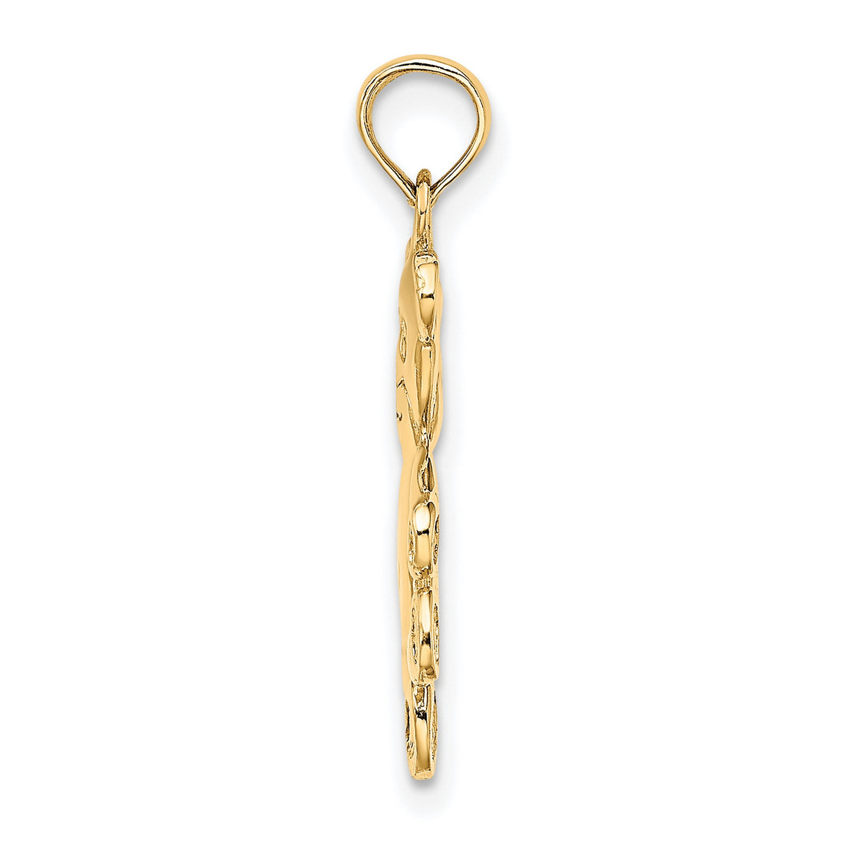 10k Yellow Gold Teddy Bear Pendant, Reversible Charm with Sentimental Design for Women or Adults