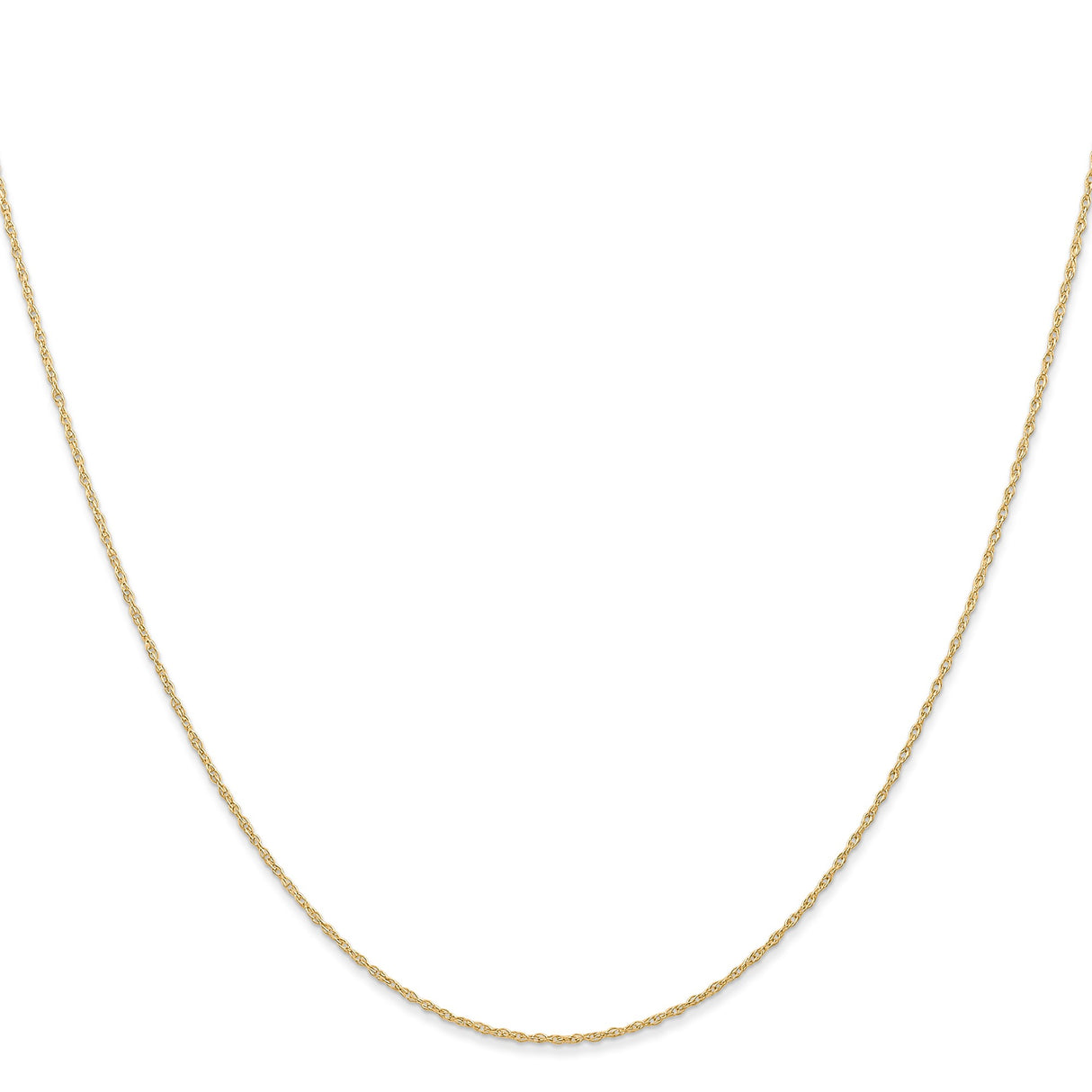 10K Yellow Gold 0.6 mm Polished Chain Necklace, Solid