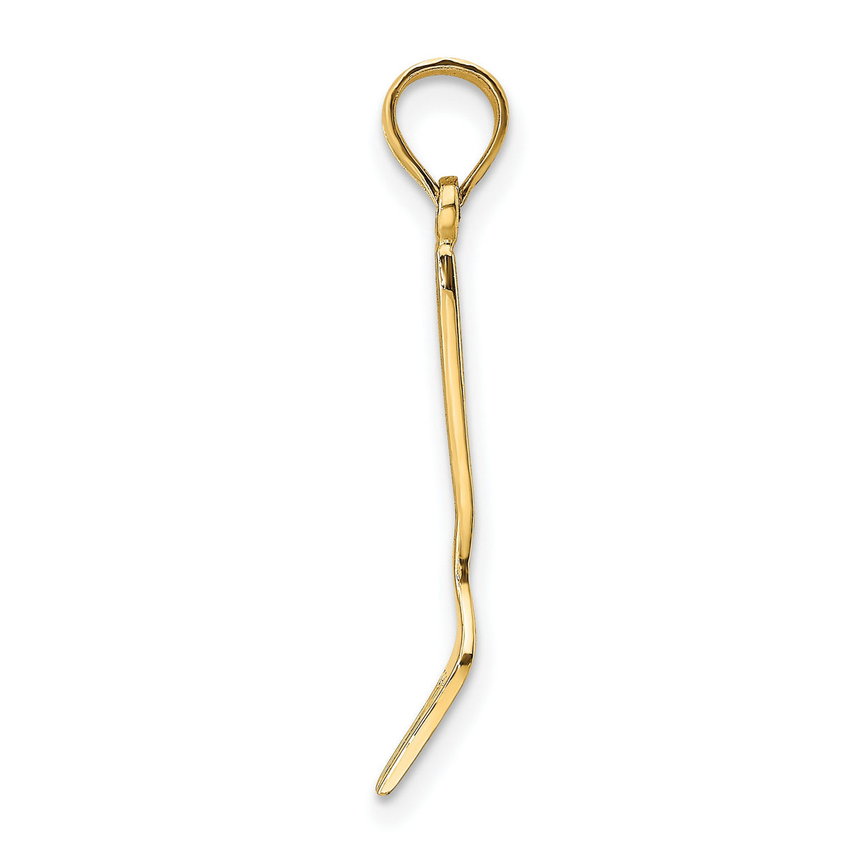 10k Yellow Gold Fork Pendant, Miniature Utensil Charm, Quirky Kitchen Jewelry for Food Lovers