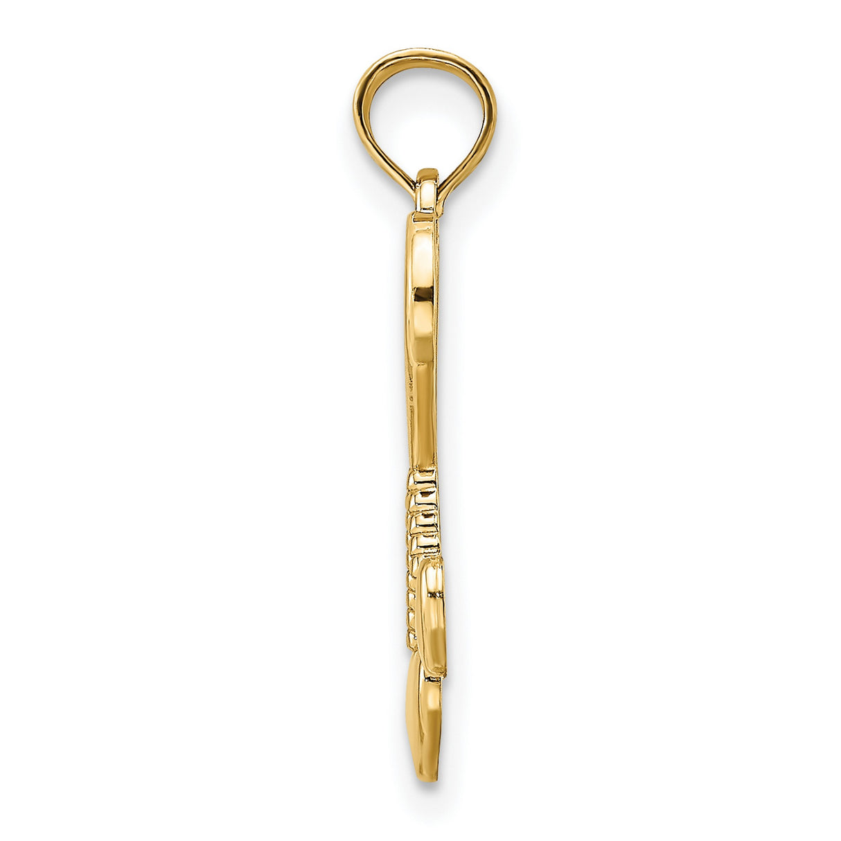 10k Yellow Gold Heart Pendant with Dangling Solid Hearts, Romantic Tassel Design