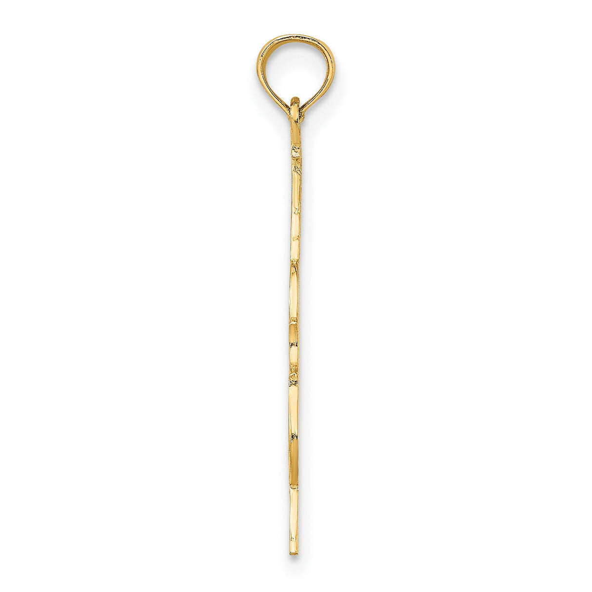 10k Yellow Gold Violin Pendant, Musical Instrument Charm for Musicians or Unisex Wear