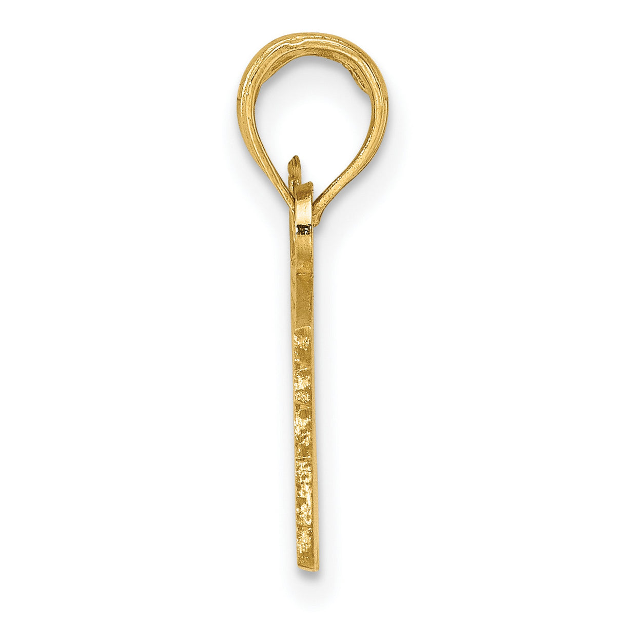 10k Yellow Gold American Flag Pendant, Patriotic Stars and Stripes Charm