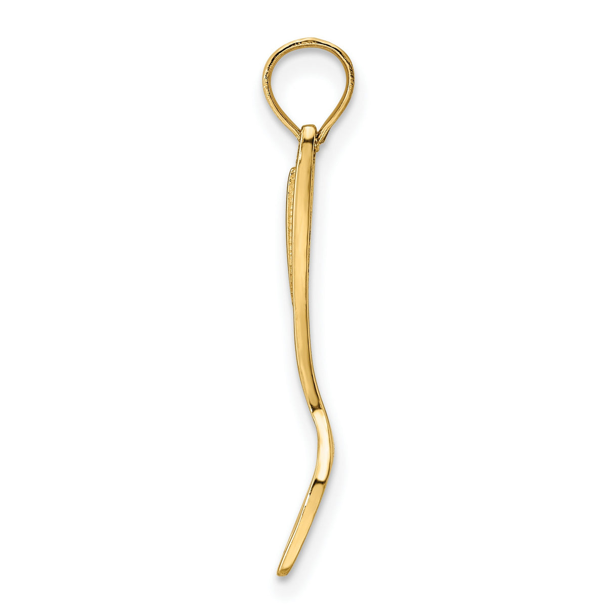 10k Yellow Gold Spatula Pendant, Miniature Cooking Utensil Charm for Women or Unisex Wear