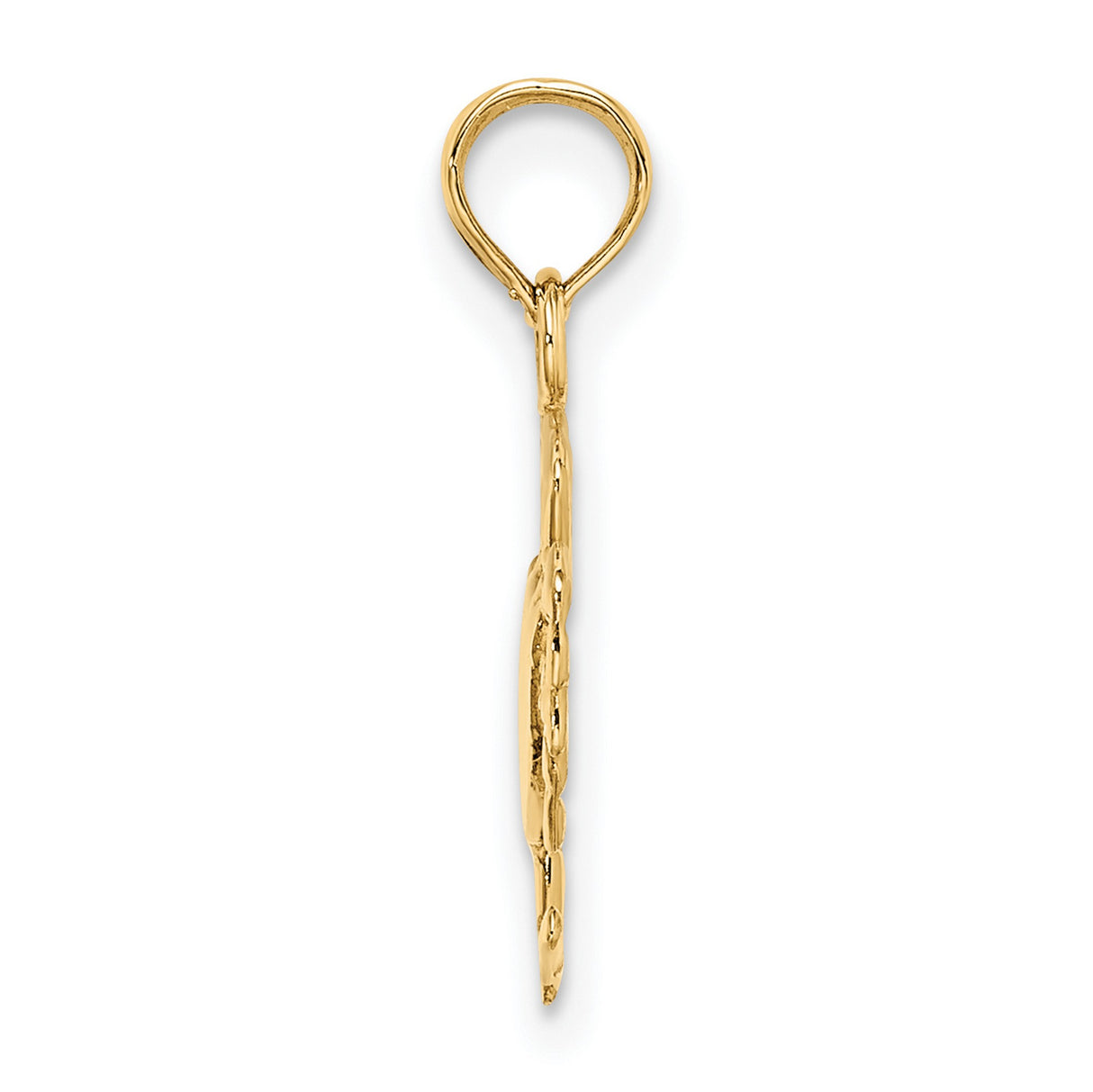 10k Yellow Gold Crab Pendant, Cancer Zodiac Charm, Astrology Jewelry for Women or Unisex