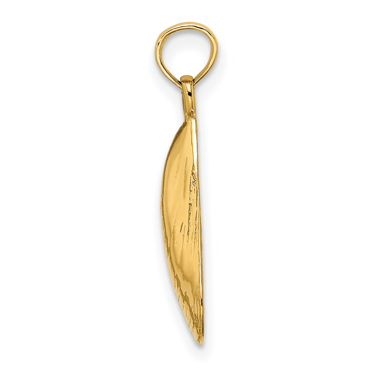 10k Yellow Gold Mussel Shell Pendant, Realistic Ocean-Inspired Coastal Charm for Women