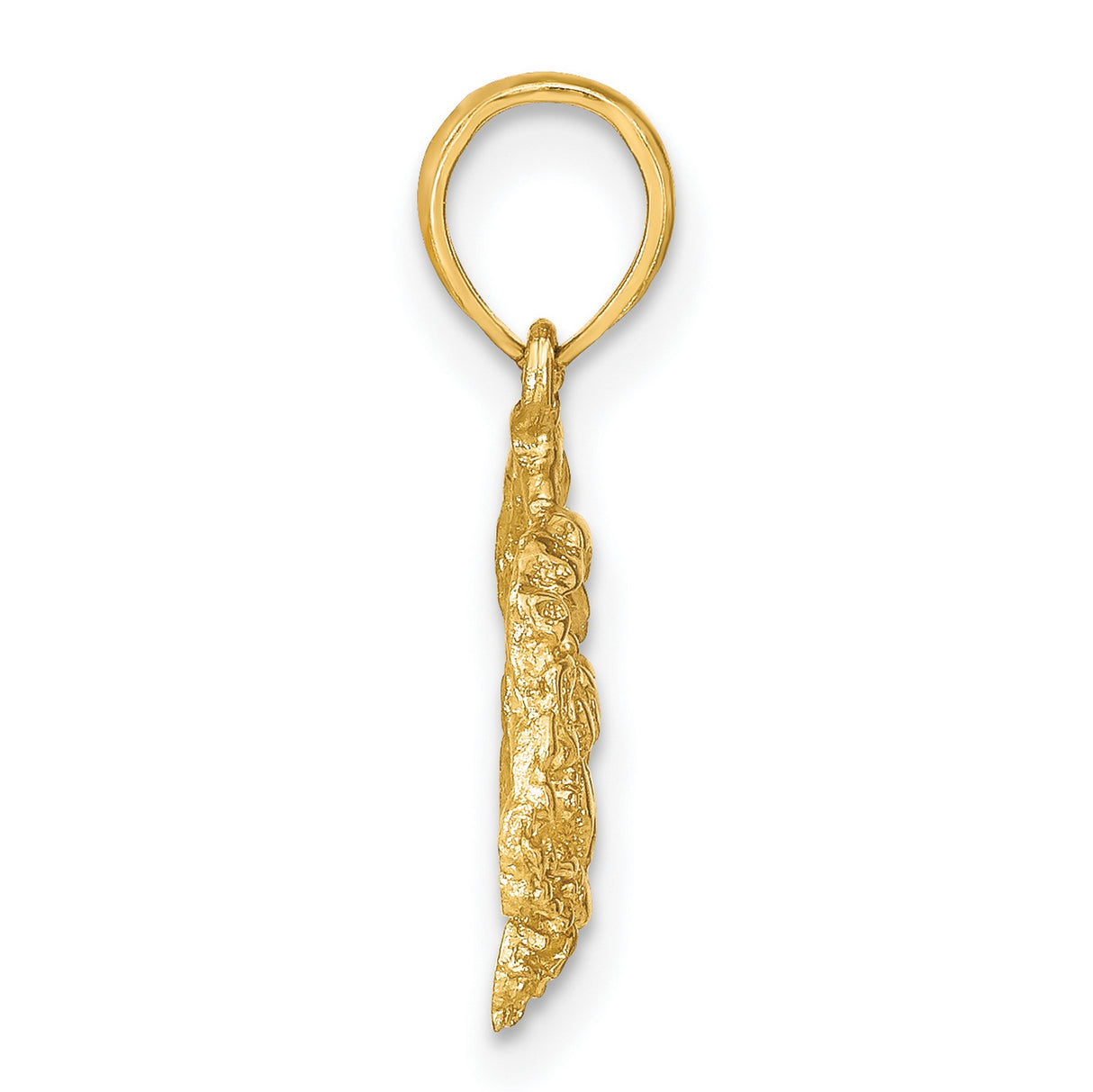 10k Yellow Gold Crab Pendant, Cancer Zodiac Symbol Charm, Astrology Jewelry for Women or Unisex